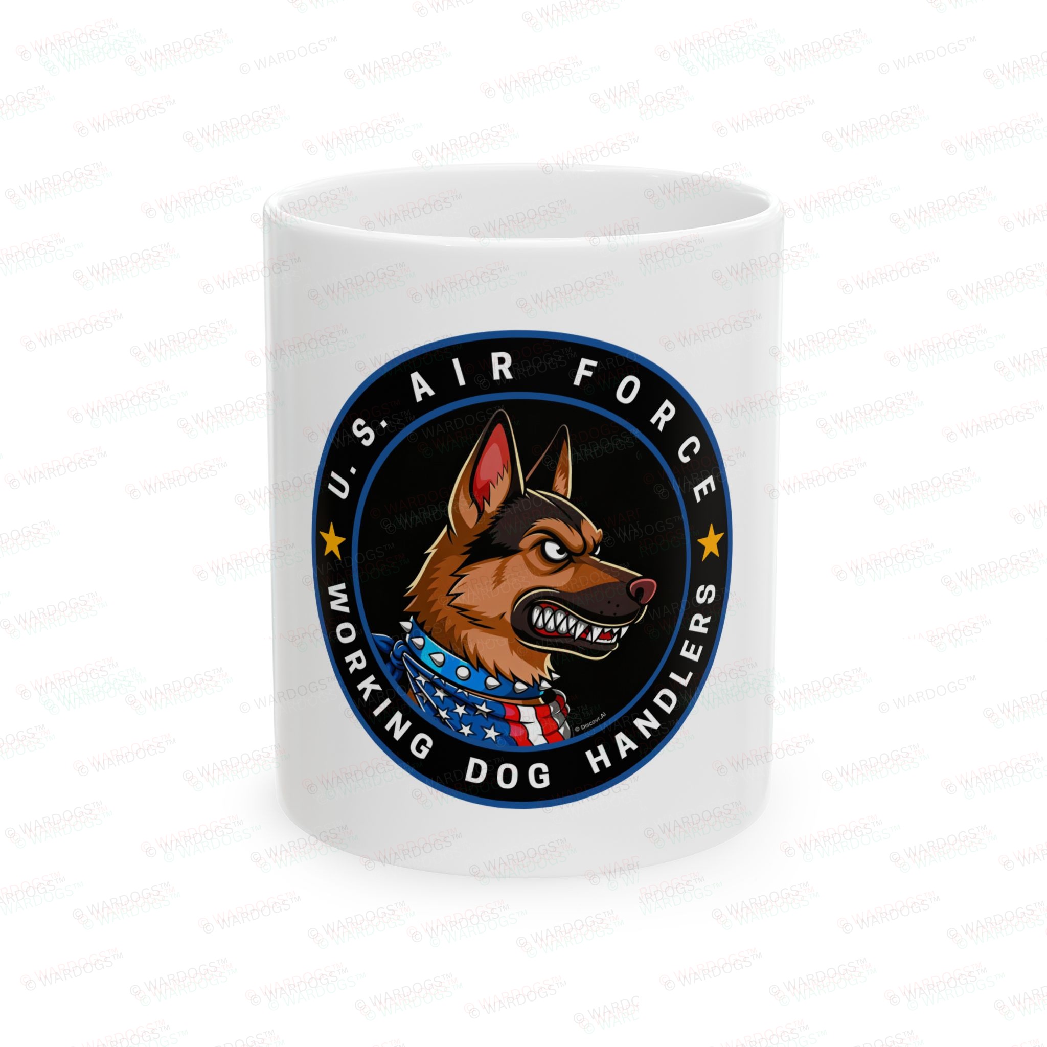Military Working Dog Mug – U.S. Air Force K9 Service Branches Ceramic Coffee Cup (11oz/15oz)