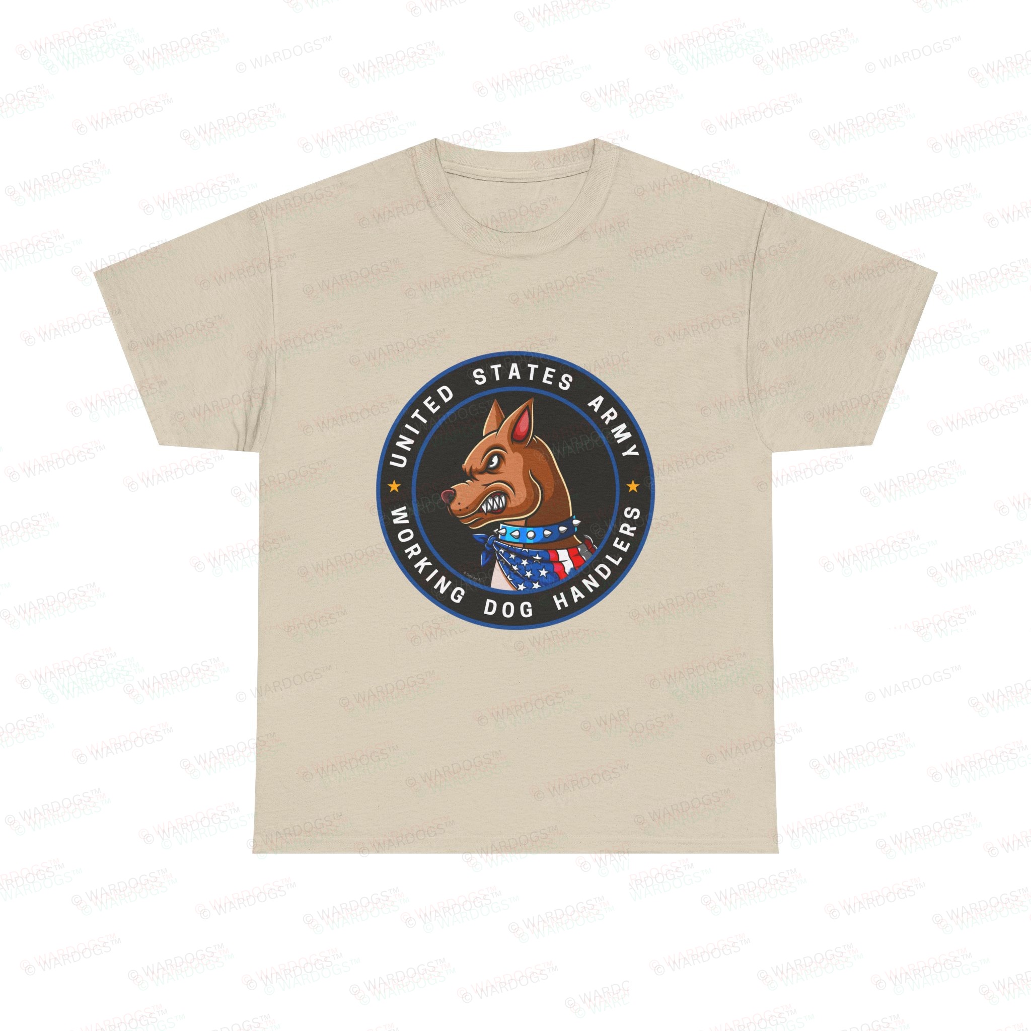 US Army K9 Working Dog Handler T-Shirt - circle/front - Image 2