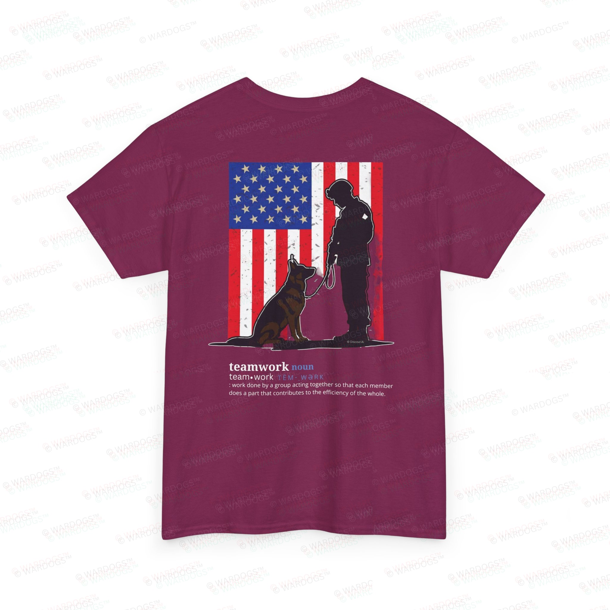 US Military Canine “Teamwork” Tee – White Text - Image 16