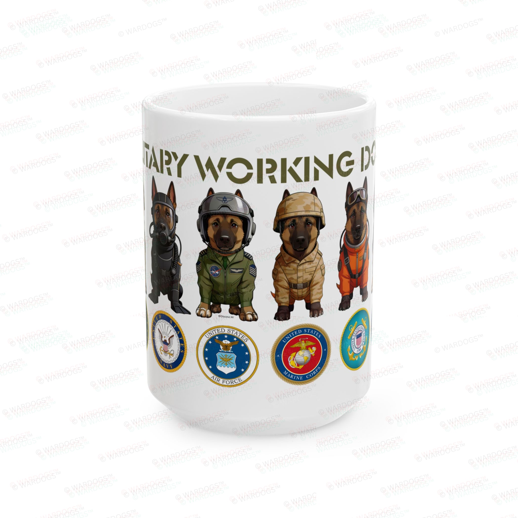 Military Working Dog Mug – K9 Service Branches Ceramic Coffee Cup (11oz/15oz) - Image 5