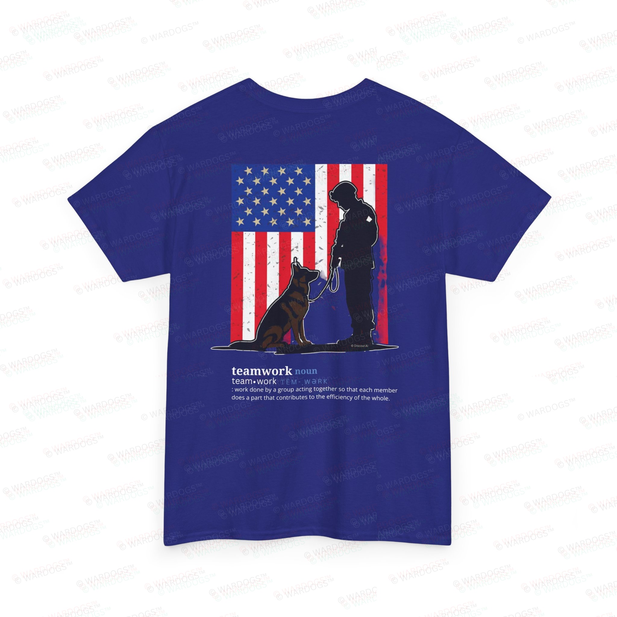US Military Canine “Teamwork” Tee – White Text - Image 14