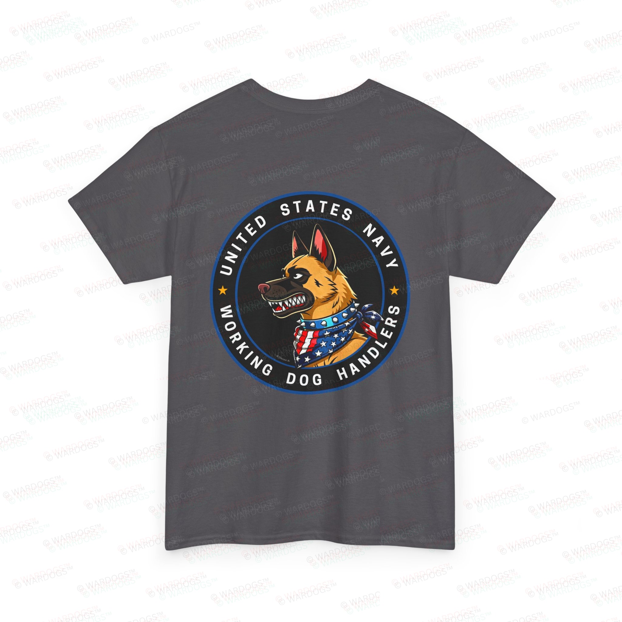 U.S. Navy K9 Working Dog Handler T-Shirt - circle/back - Image 7
