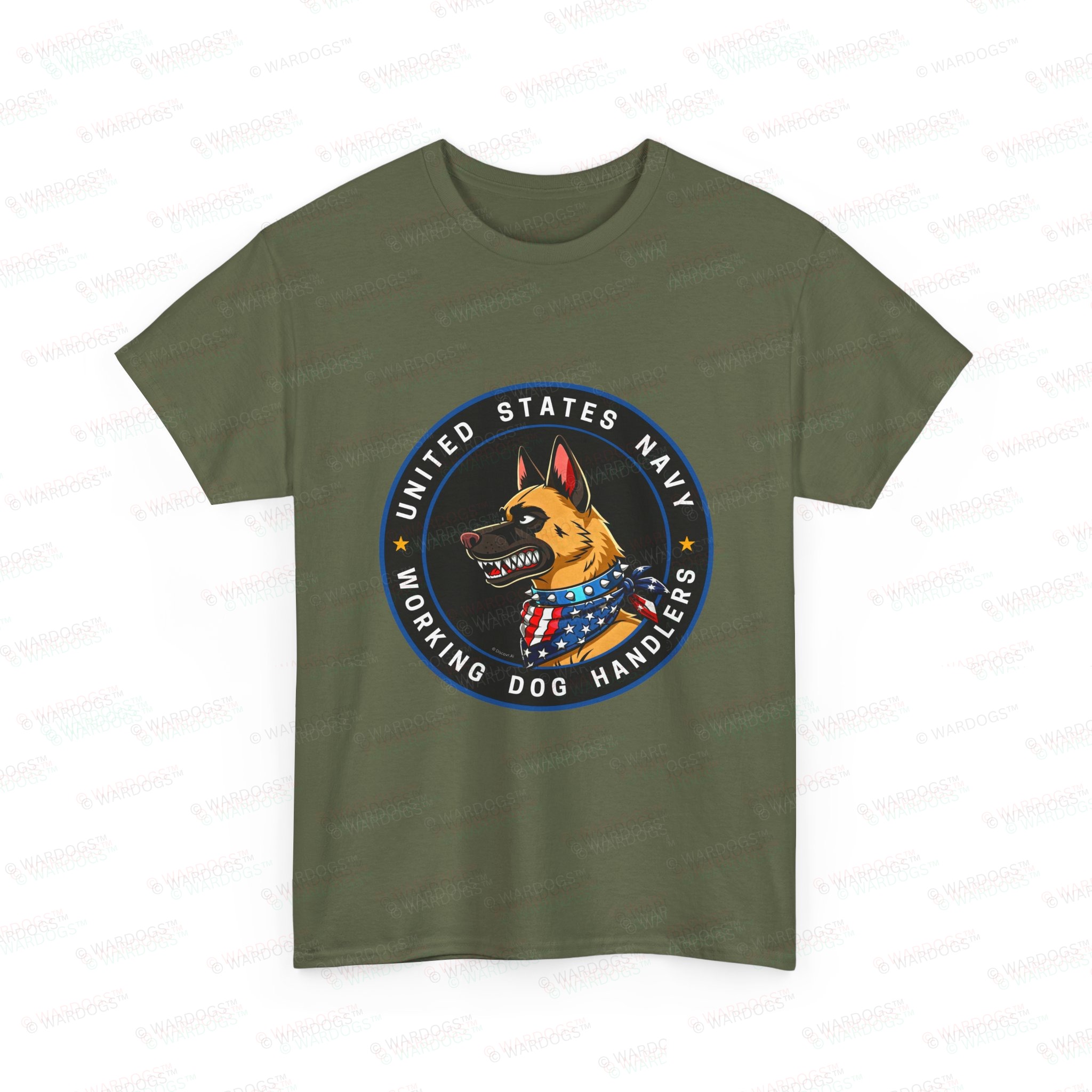 US NAVY K9 Working Dog Handler T-Shirt - circle/front - Image 5