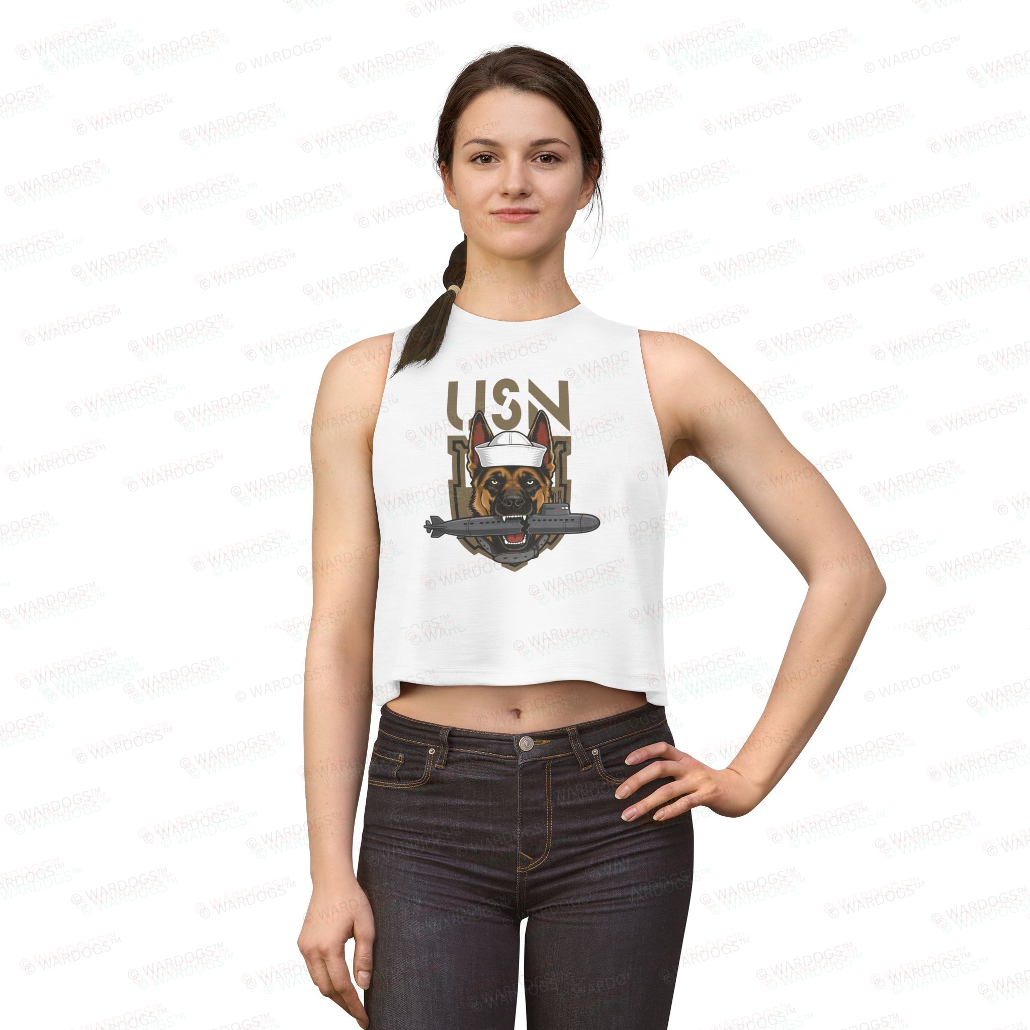 US NAVY K9 DEFENDER MALINOIS CROP TOP - Image 3
