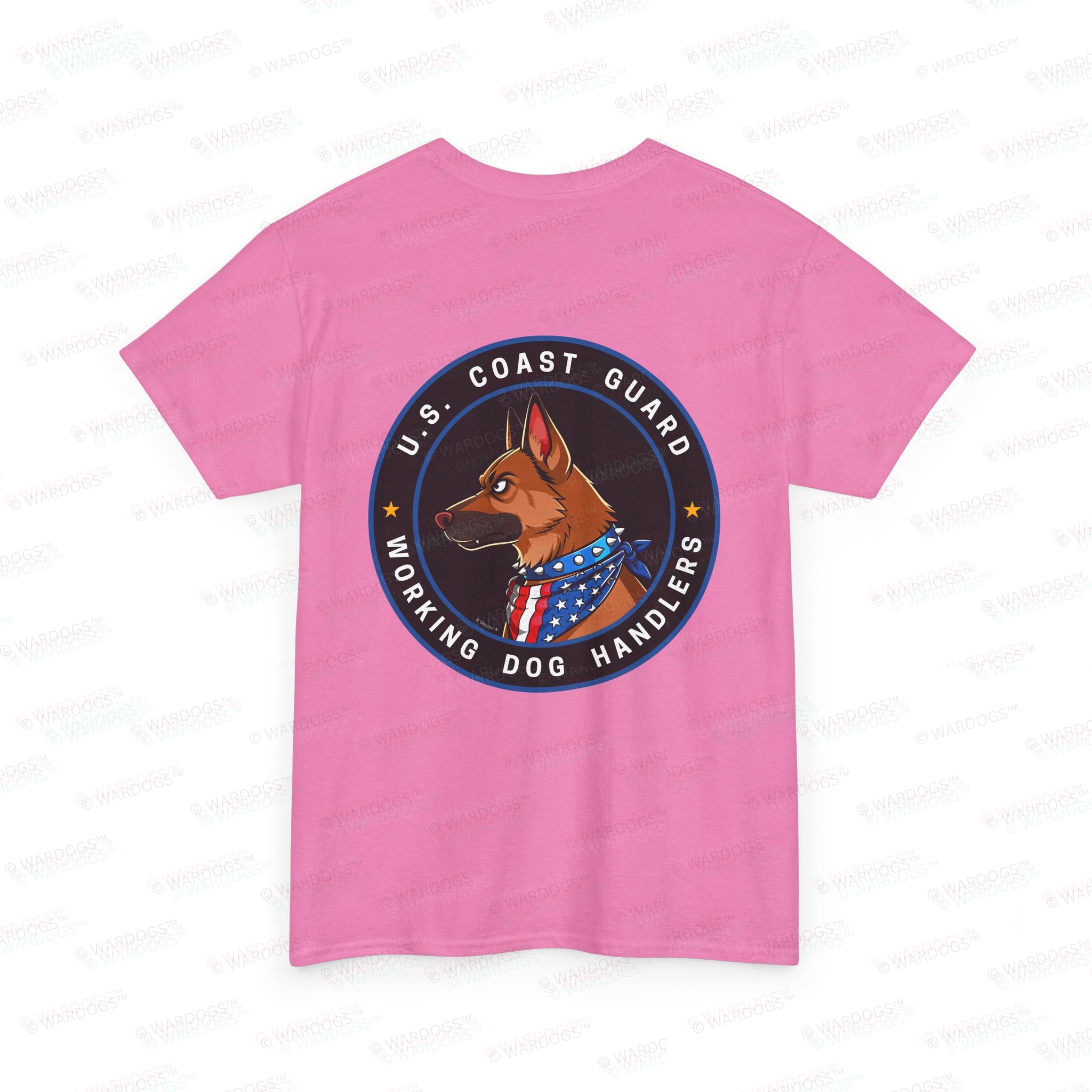 U.S. Coast Guard K9 Working Dog Handler T-Shirt - circle/back - Image 9