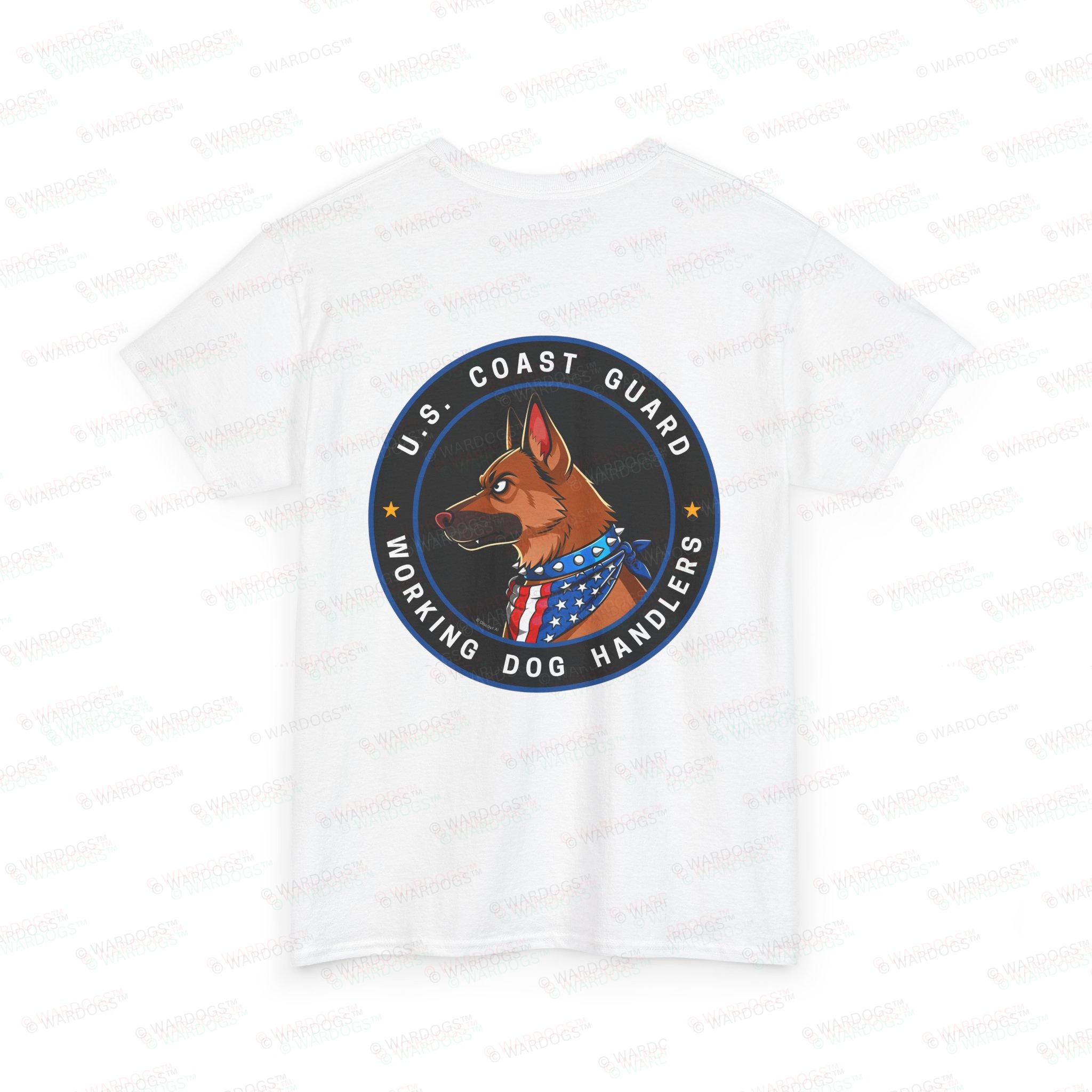 U.S. Coast Guard K9 Working Dog Handler T-Shirt - circle/back - Image 2
