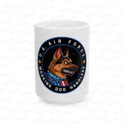Military Working Dog Mug – U.S. Air Force K9 Ceramic Coffee Cup (11oz/15oz)