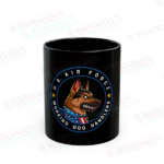 Military Working Dogs Black Ceramic Mug — U.S. Air Force (11oz/15oz)