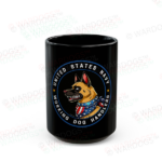 Military Working Dogs Black Ceramic Mug — U.S. Navy (11oz/15oz)