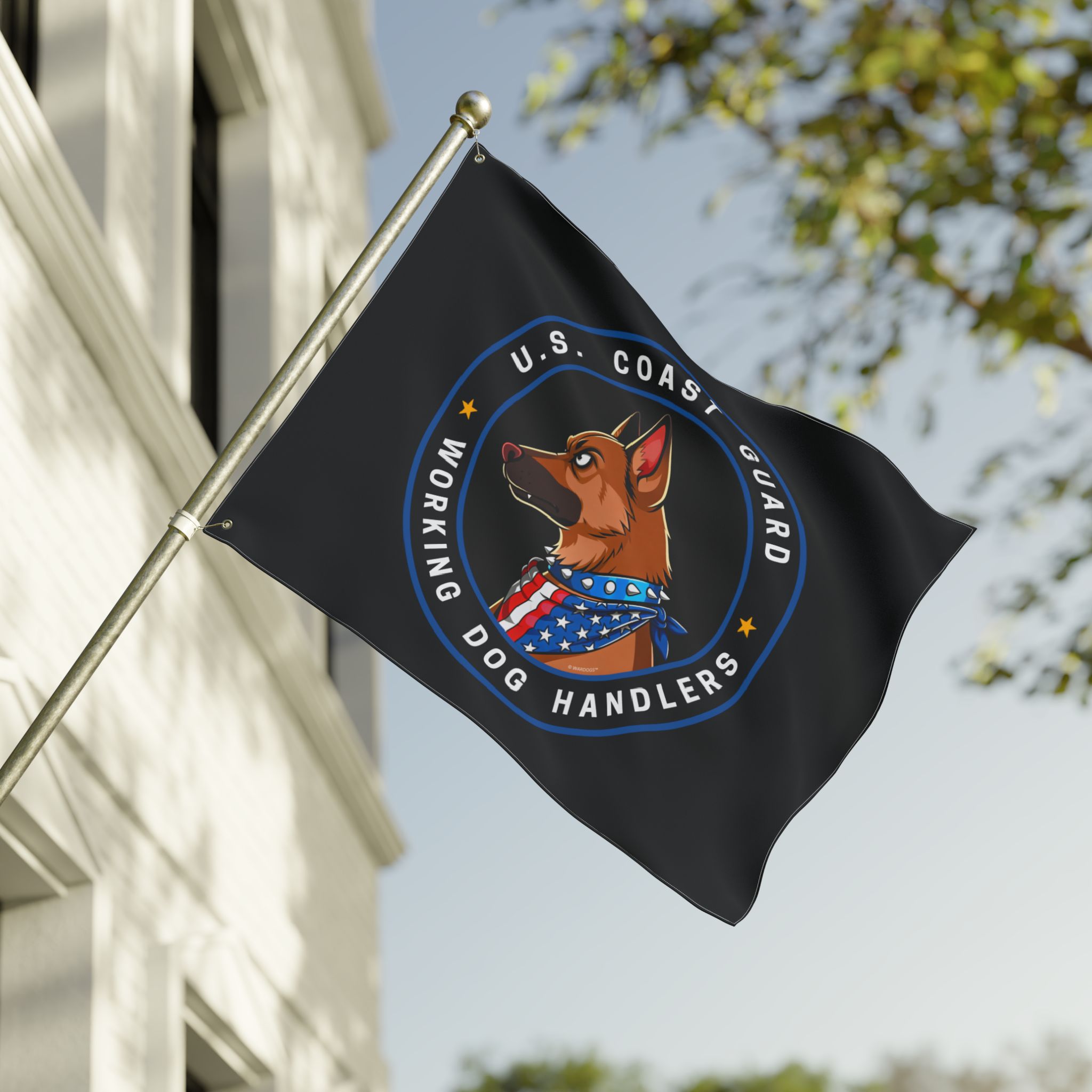 U.S. Coast Guard Working Dog Handlers Flag — Double-Sided Military K9 Banner - Image 7
