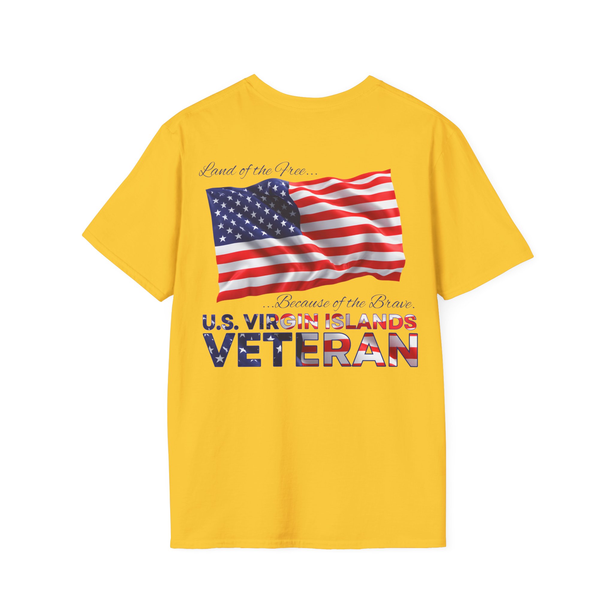 U.S. Virgin Islands Veteran T-Shirt — Home of the Brave American Flag Memorial Tee - Image 21