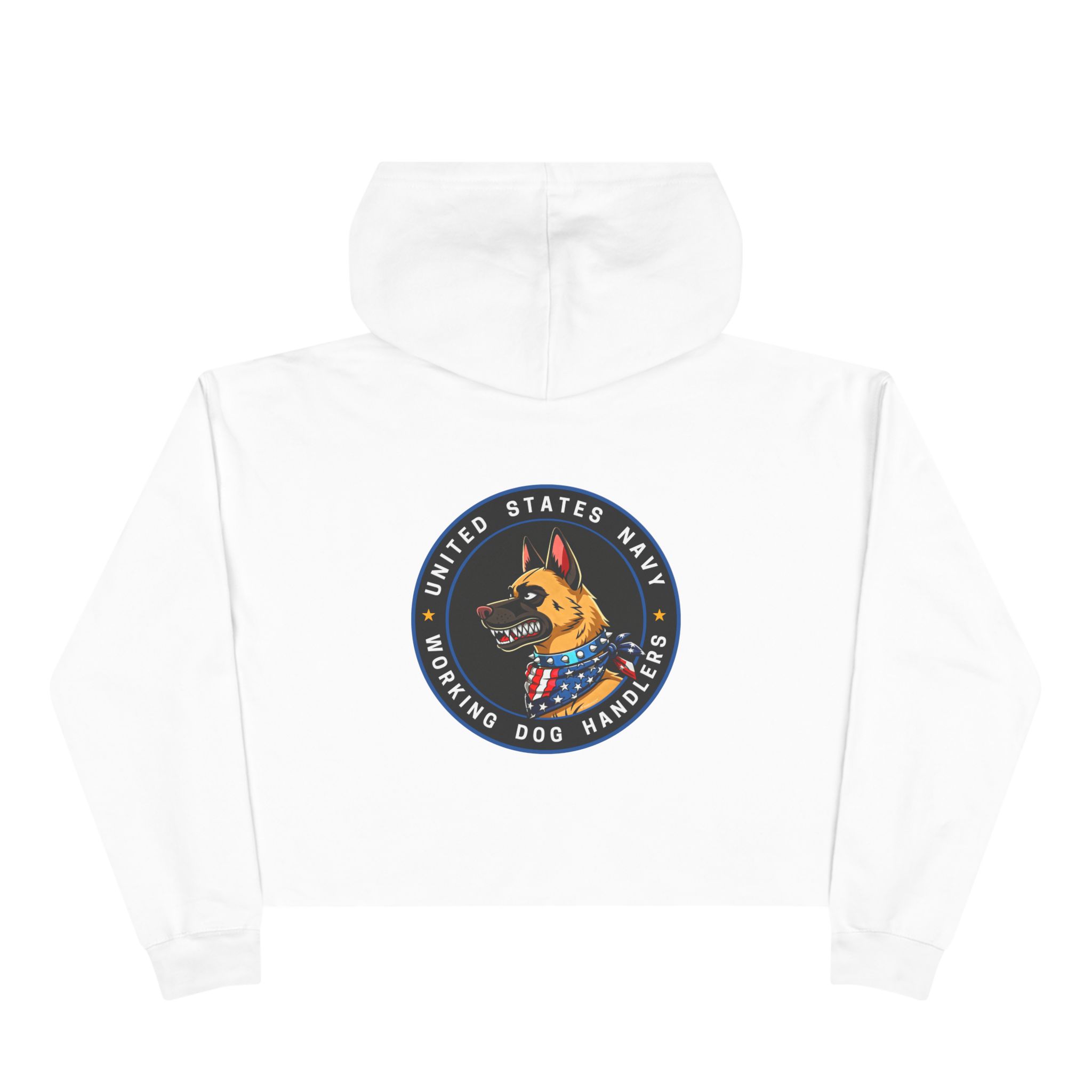 Crop Hoodie — U.S. Navy Working Dog Handler Emblem - Image 3