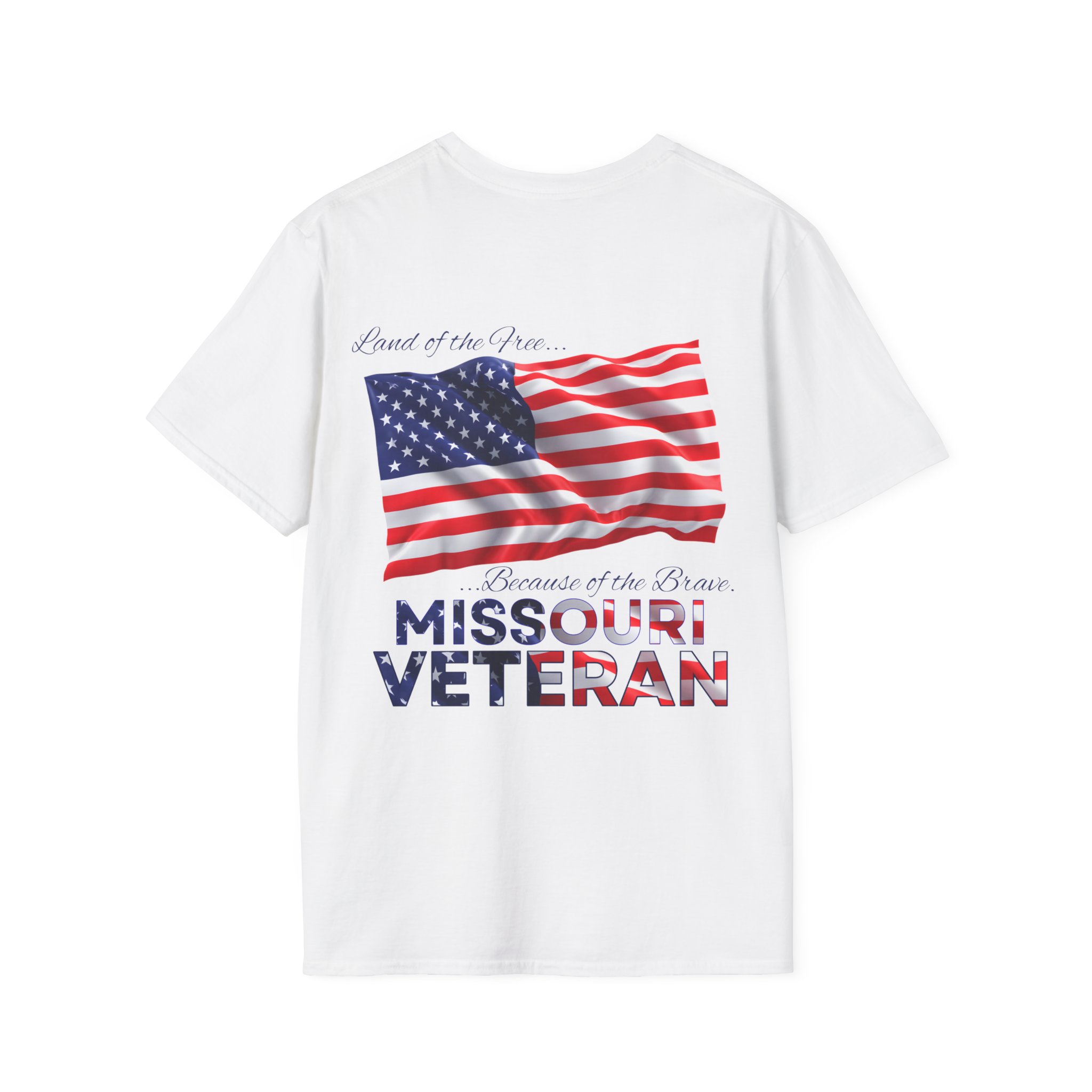 Missouri Veteran T-Shirt — Home of the Brave American Flag Memorial Tee - Image 5