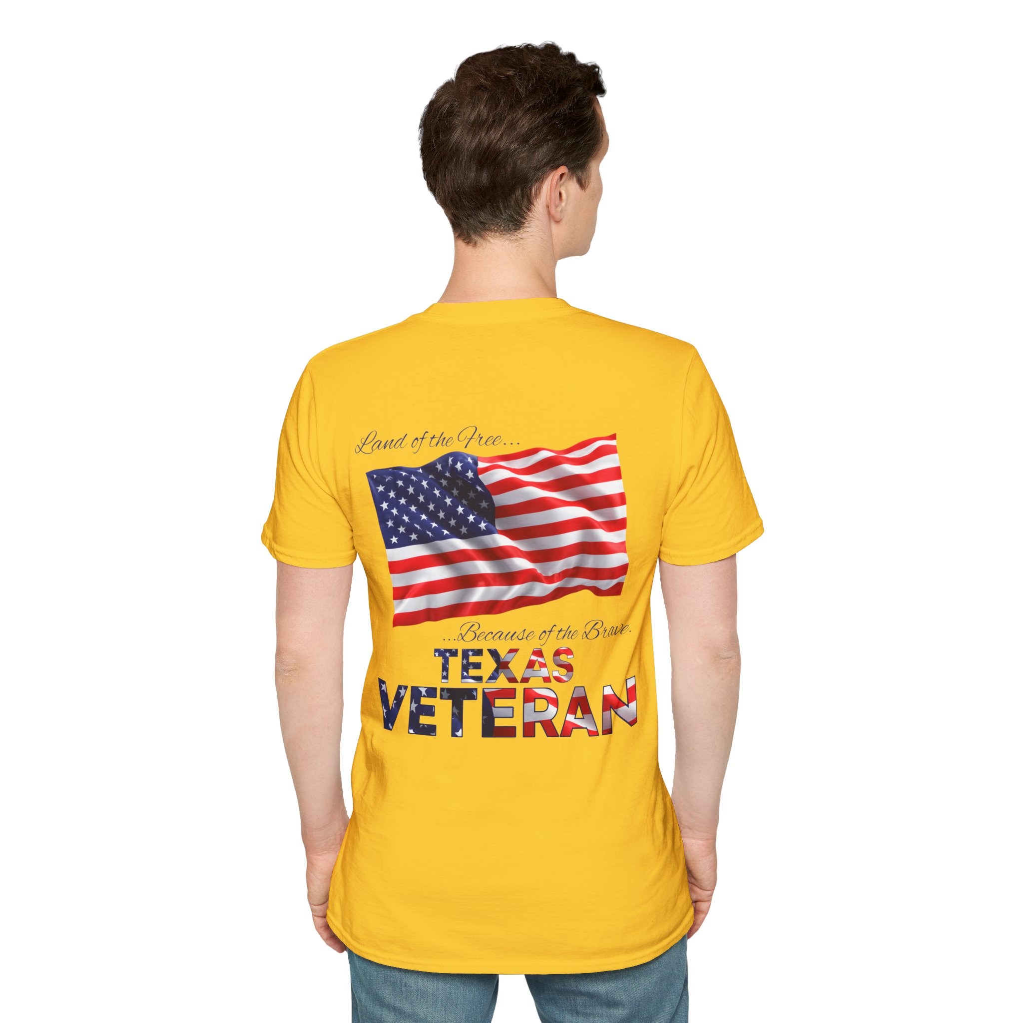 Texas Veteran T-Shirt — Home of the Brave American Flag Memorial Tee - Image 18