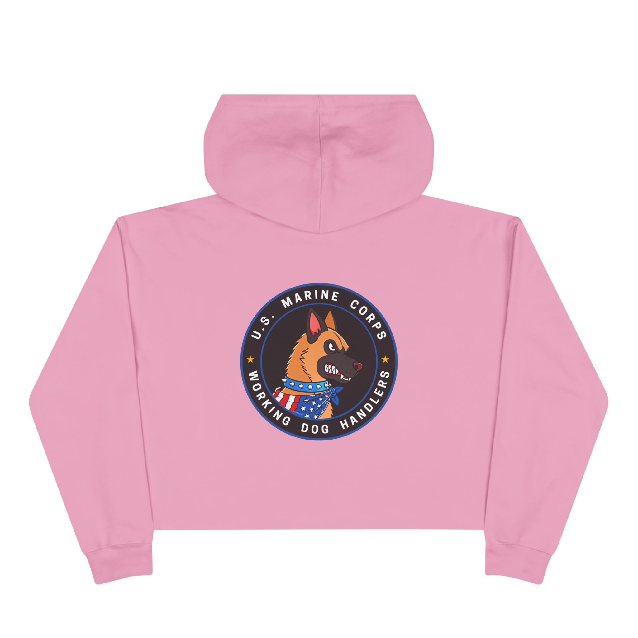 Crop Hoodie — U.S. Marine Corps Working Dog Handler Emblem - Image 2