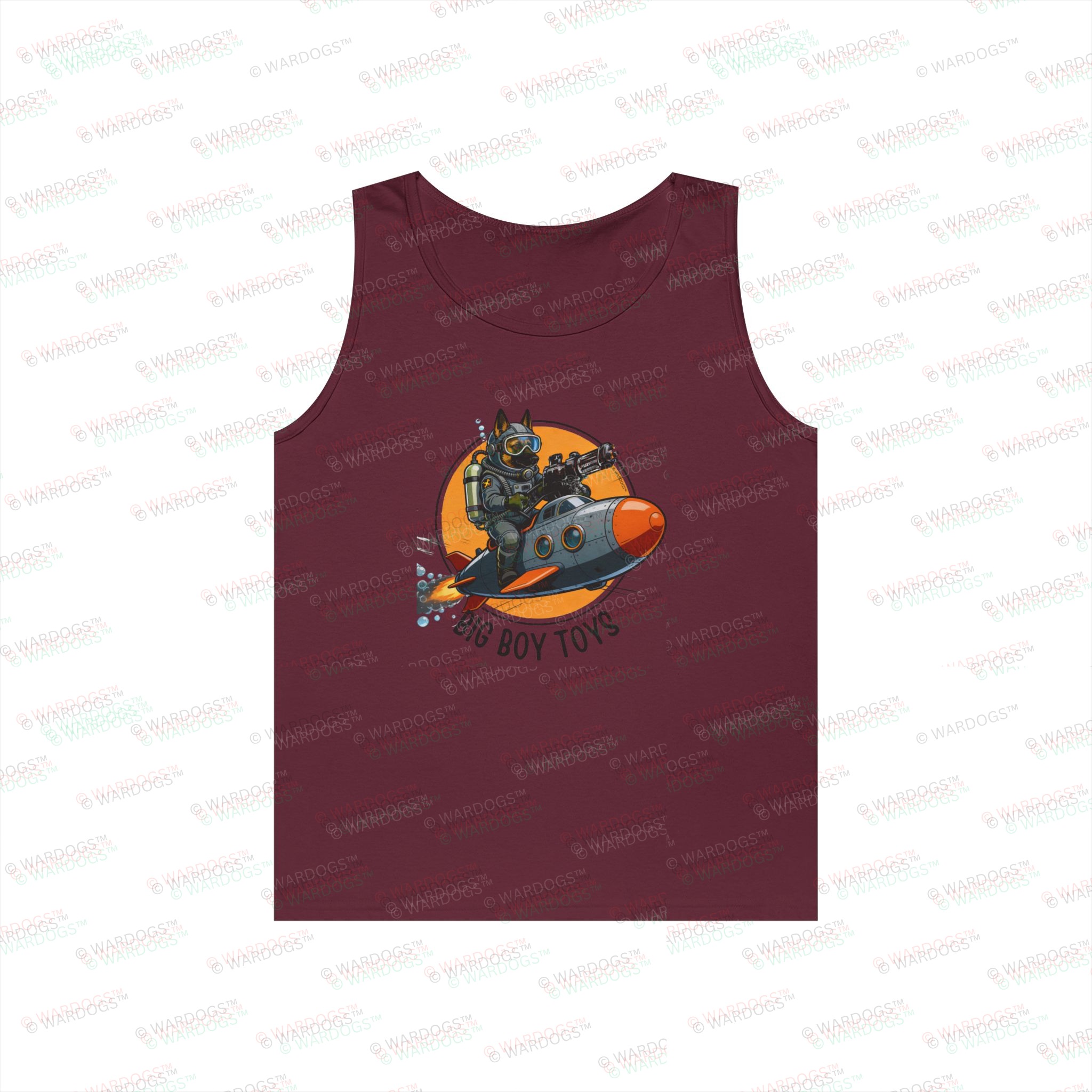 US Navy — 'Big Boy Toys' Submarine Graphic Muscle Tank - black text - Image 2