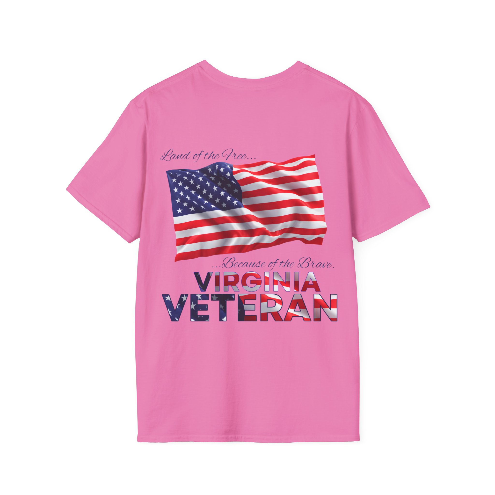 Virginia Veteran T-Shirt — Home of the Brave American Flag Memorial Tee - Image 21