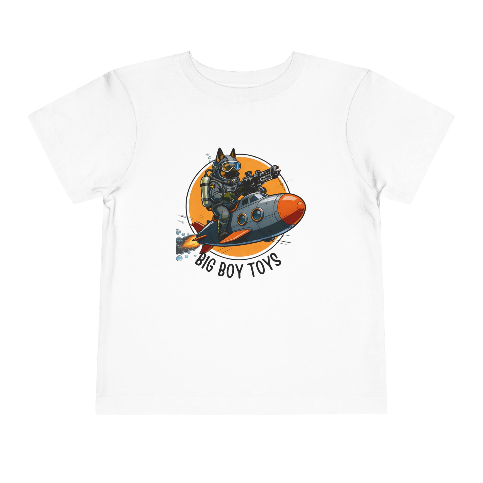 Copy of Toddler Tee — Big Boy Toys Submarine Pilot Dog Graphic Shirt - Image 5