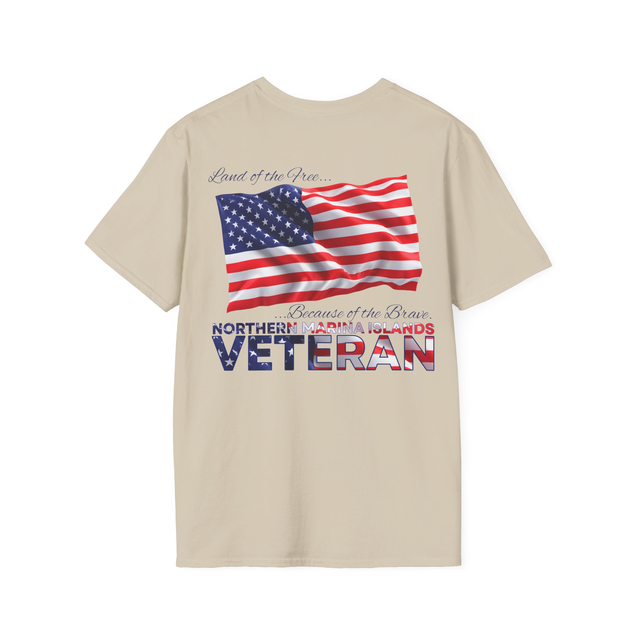 Northern Marina Islands Veteran T-Shirt — Home of the Brave American Flag Memorial Tee