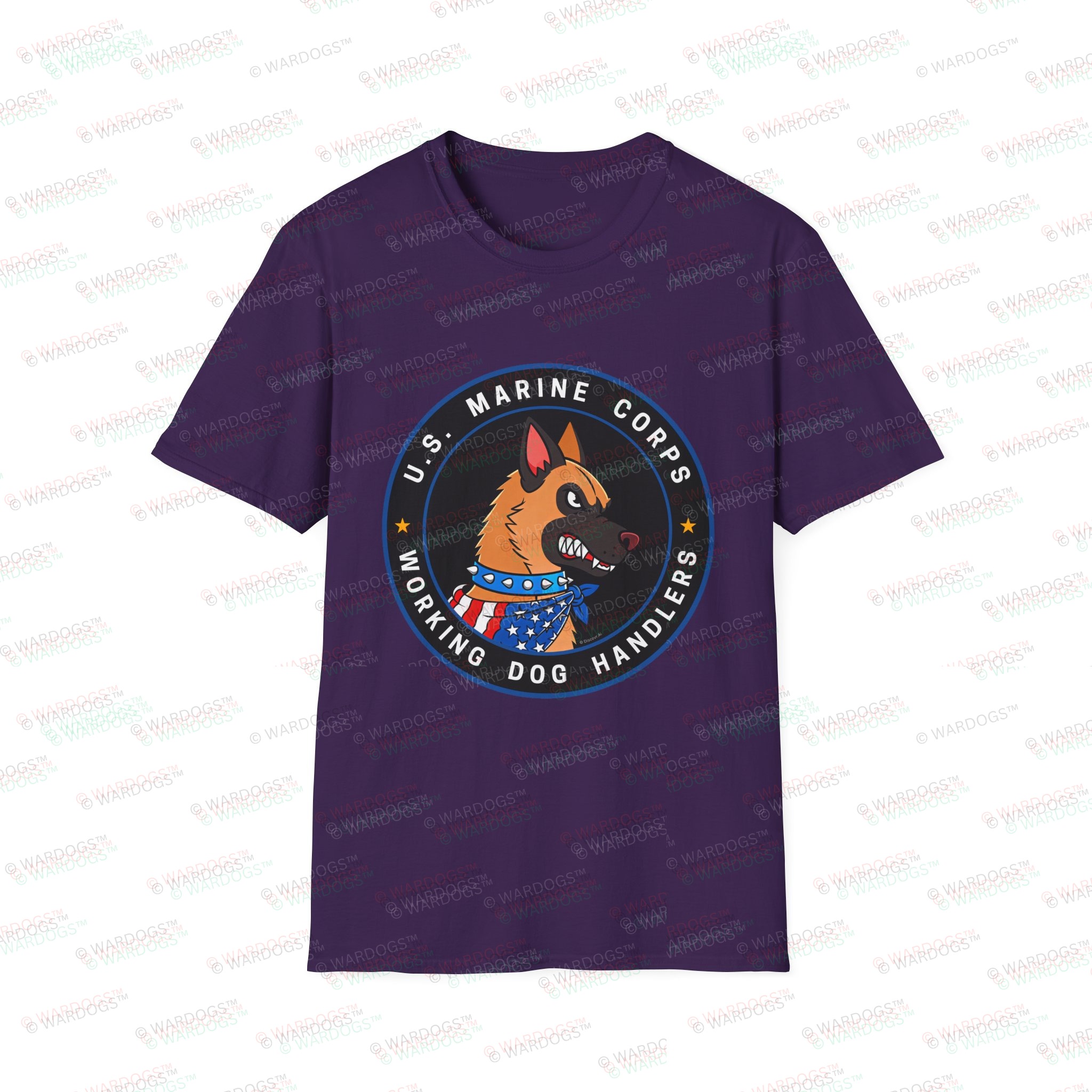 U.S. Marine Corps Working Dog Handlers T-Shirt - circle/front - Image 10