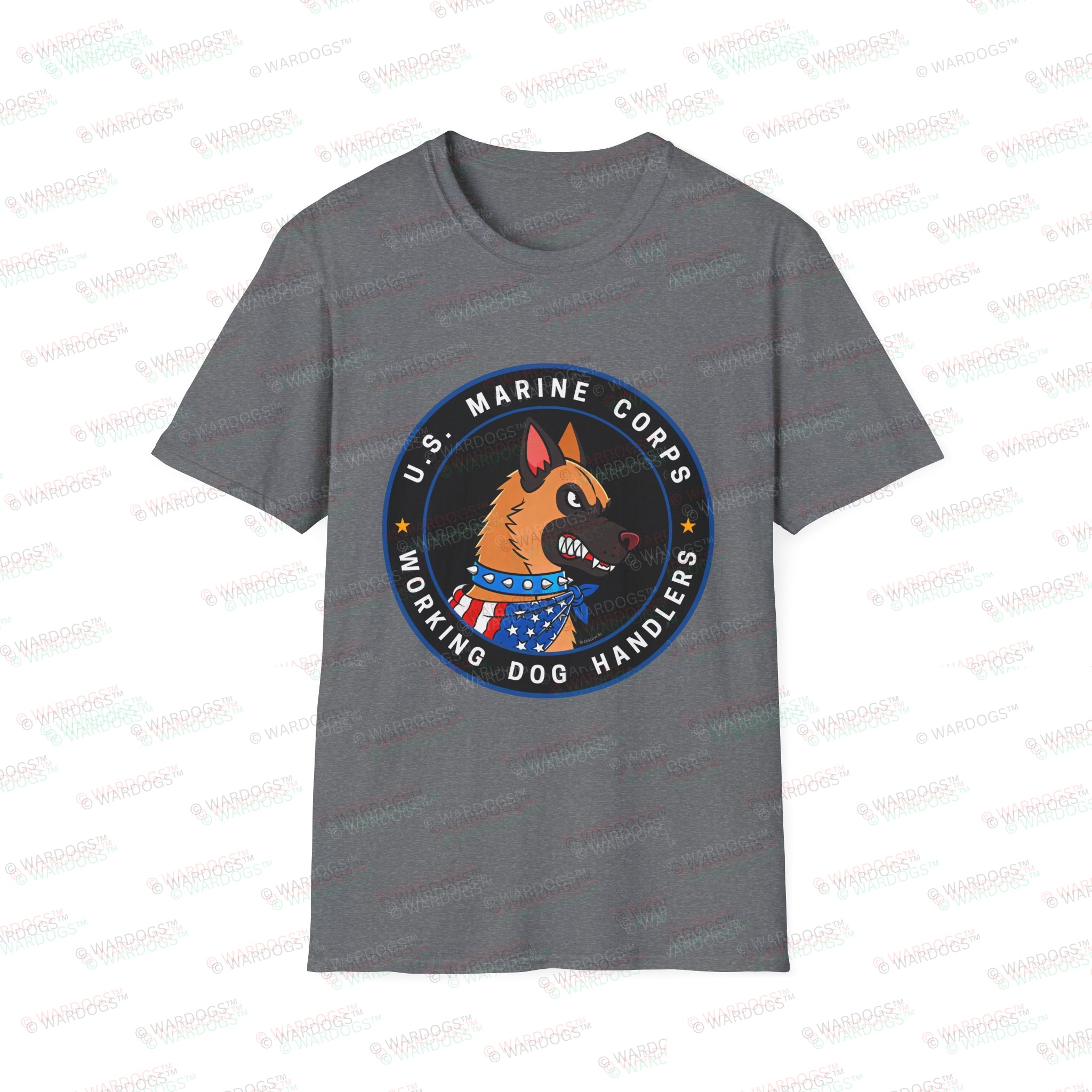 U.S. Marine Corps Working Dog Handlers T-Shirt - circle/front - Image 5