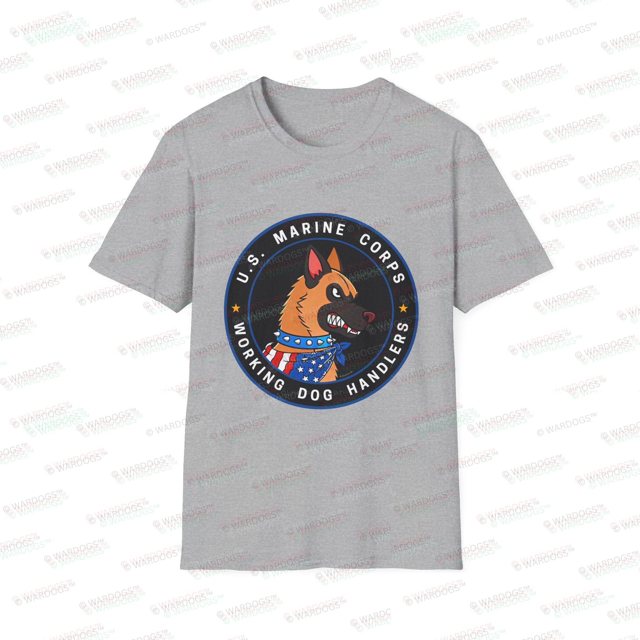 U.S. Marine Corps Working Dog Handlers T-Shirt - circle/front - Image 3