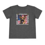 Patriotic German Shepherd Toddler Tee - USA Flag Puppy Kids Shirt