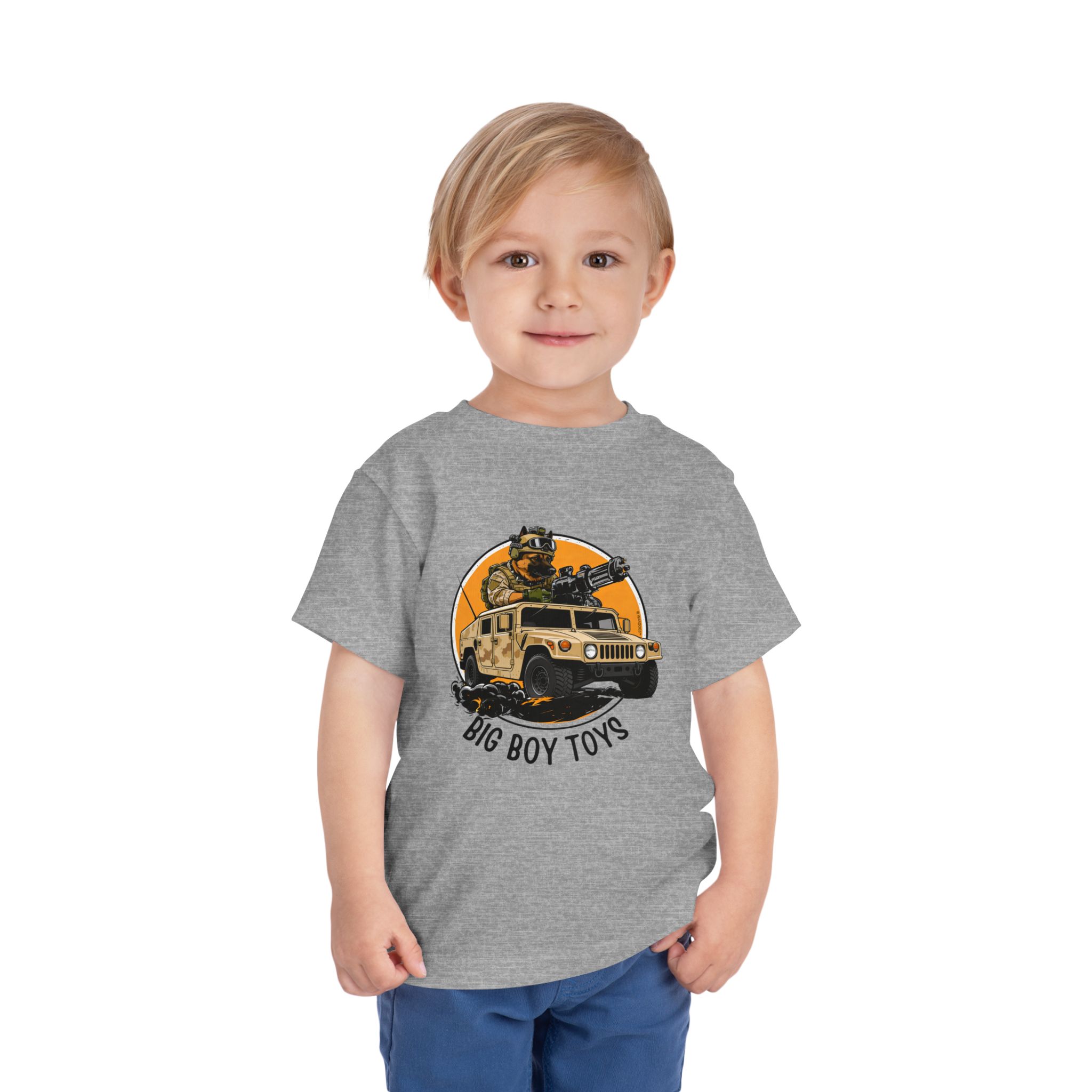 Toddlers' Adventure Tee — "Big Boy Toys" U.S. Marines Humvee & Driver Graphic - Image 10