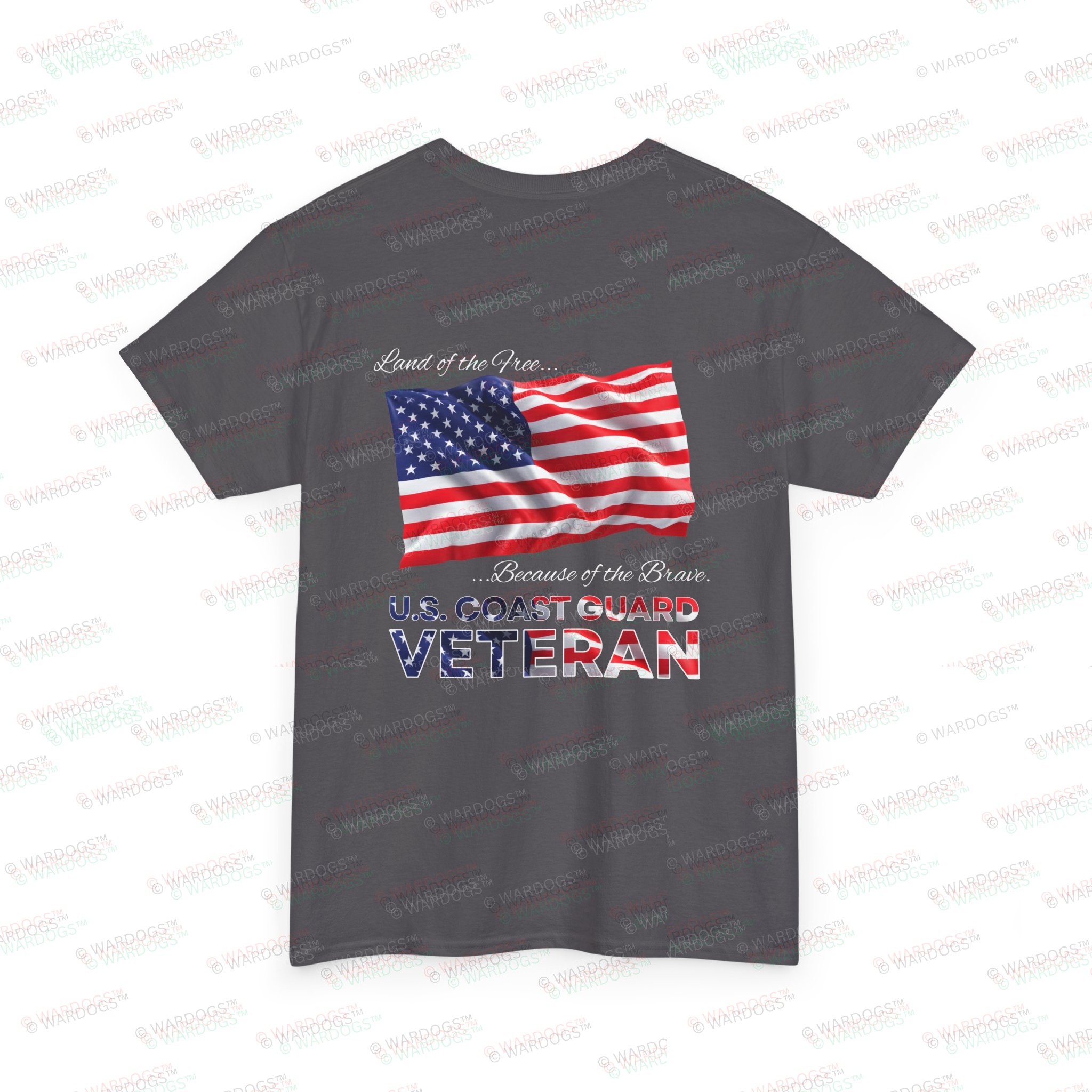 U.S. Coast Guard Veteran T‑Shirt — American Flag Tribute Tee - White Text - Image 16