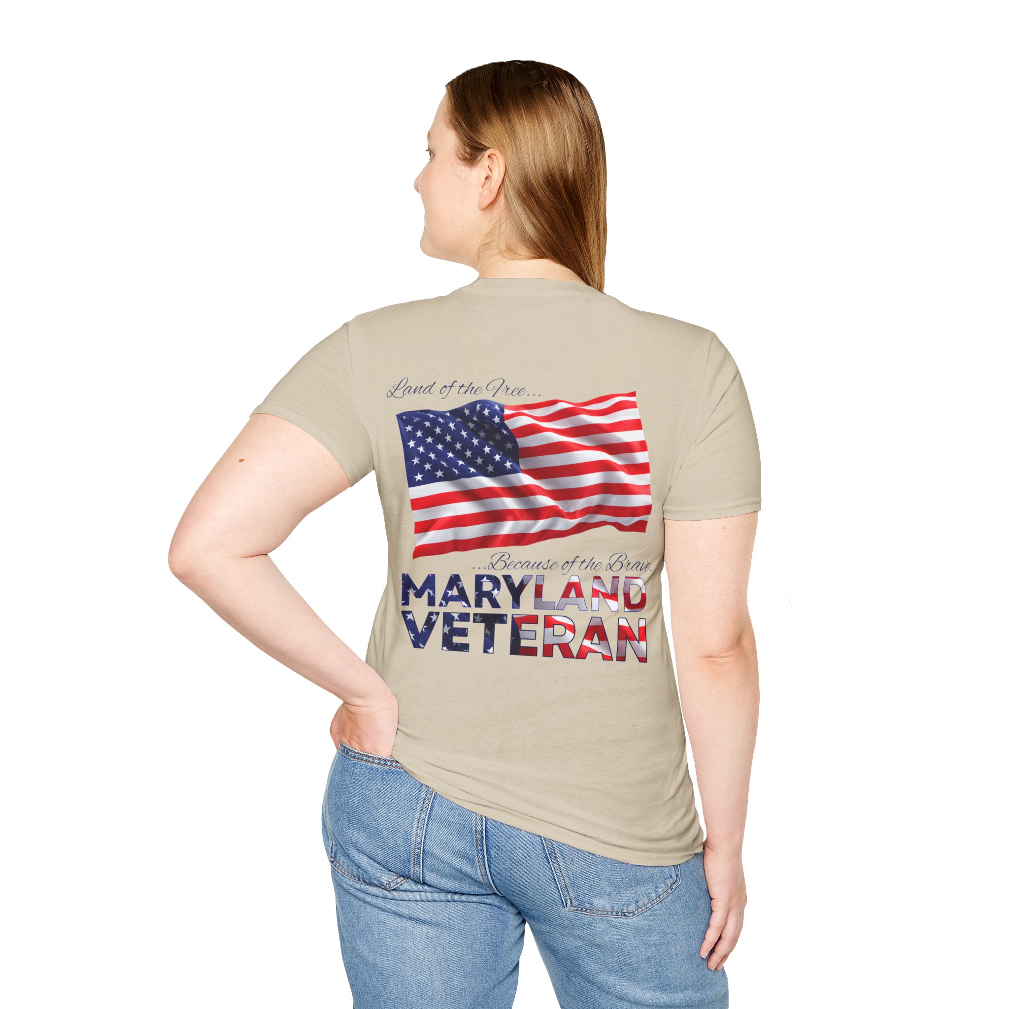 Maryland Veteran T-Shirt — Proud American Flag Military Tribute - Image 12
