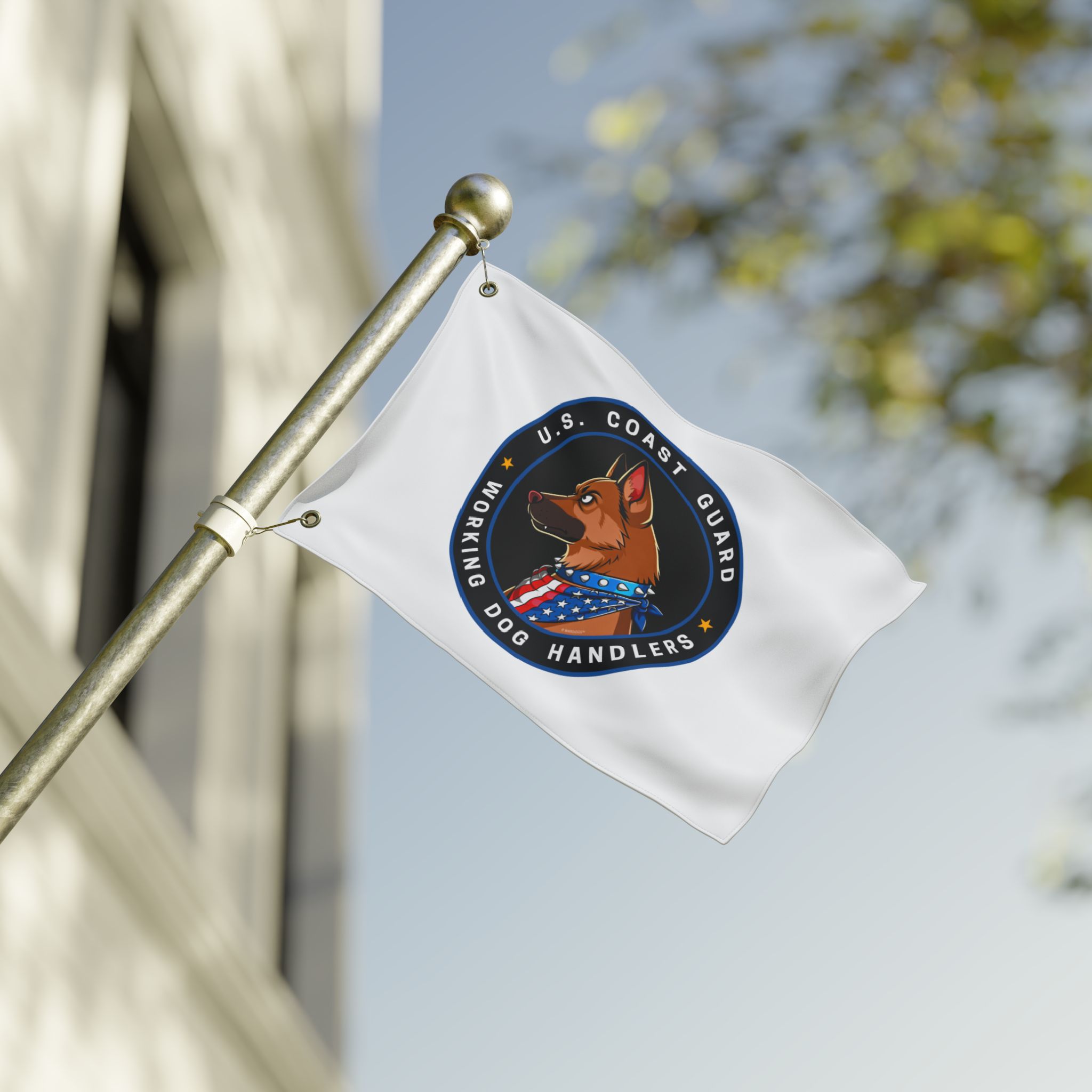 U.S. Coast Guard Working Dog Handlers Flag — Double-Sided Military K9 Banner - Image 3