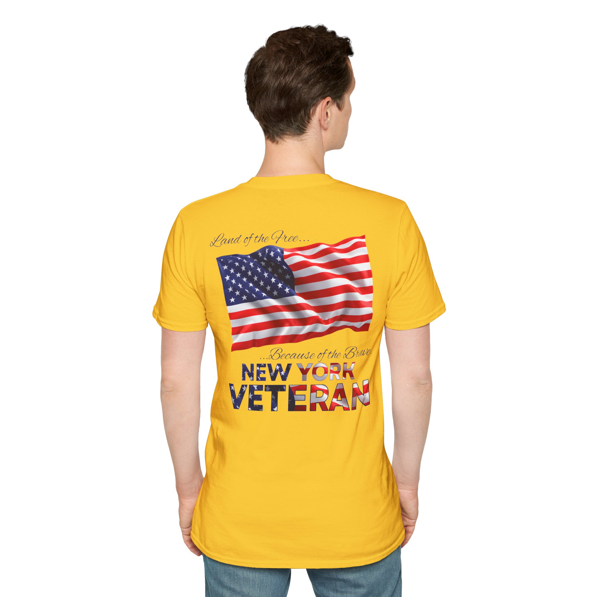 New York Veteran T-Shirt — Home of the Brave American Flag Memorial Tee
