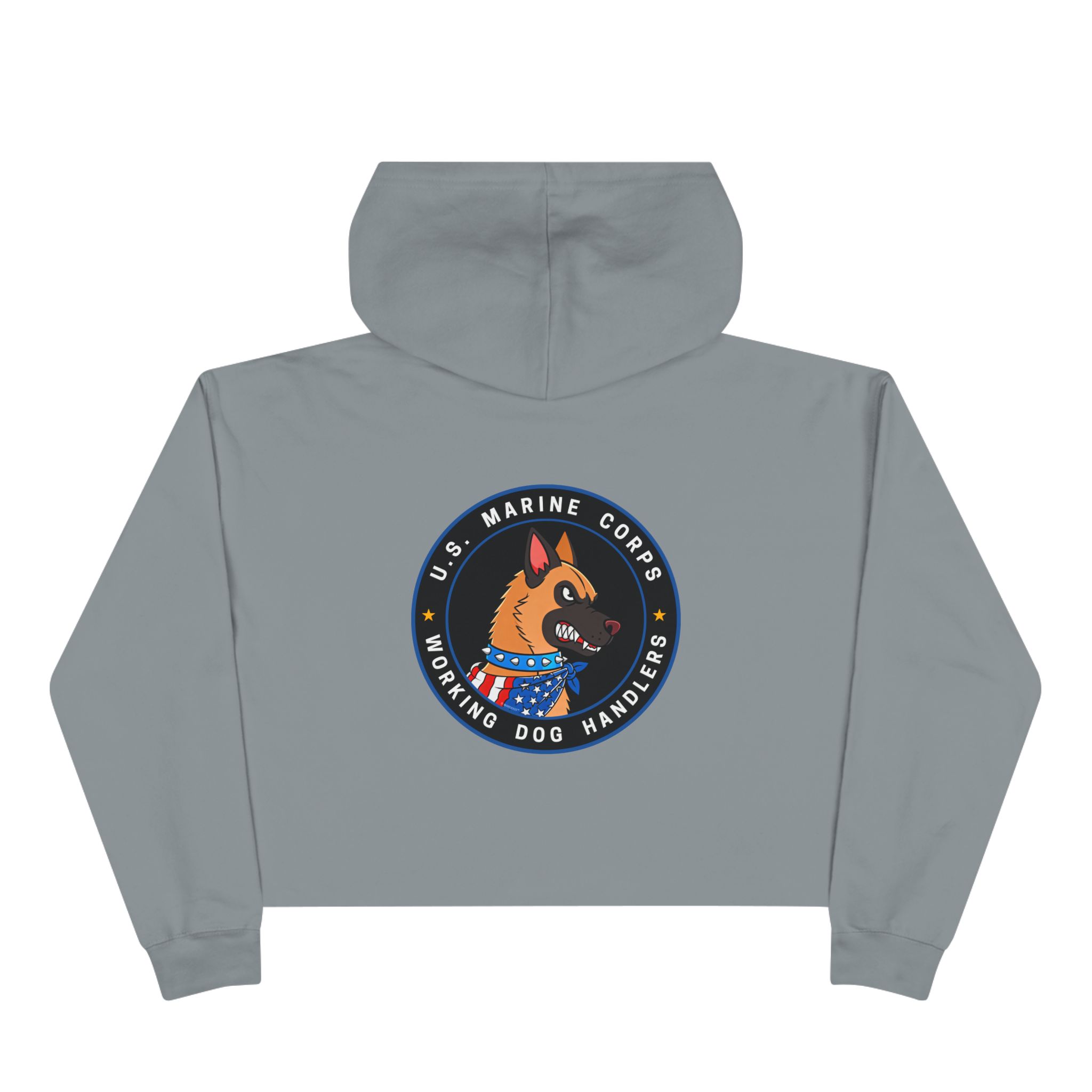 Crop Hoodie — U.S. Marine Corps Working Dog Handler Emblem - Image 4