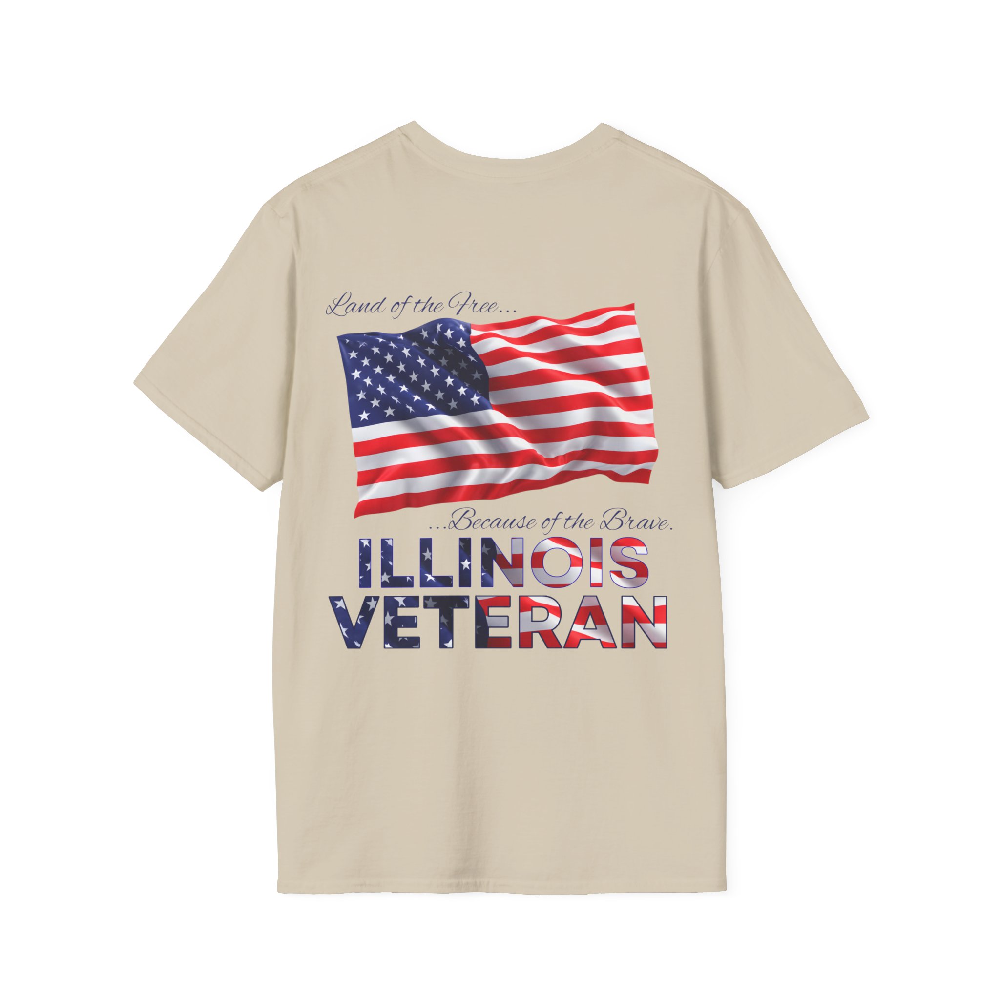 Illinois Veteran T-Shirt — Proud American Flag Military Tribute - Image 21
