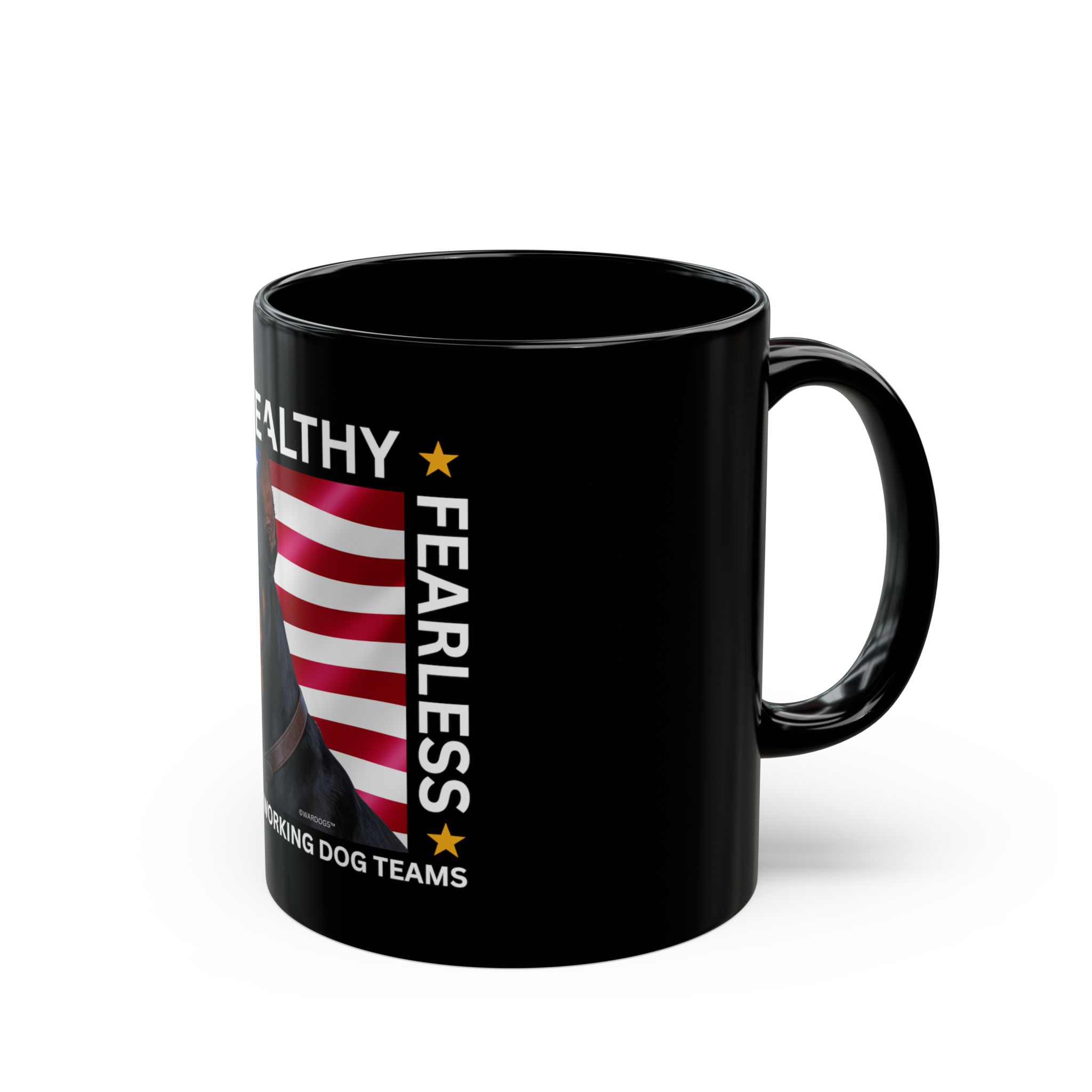 MWD "FEARLESS" Mug — Military K9 Coffee Cup (11oz/15oz) Doberman Pinscher - Image 2