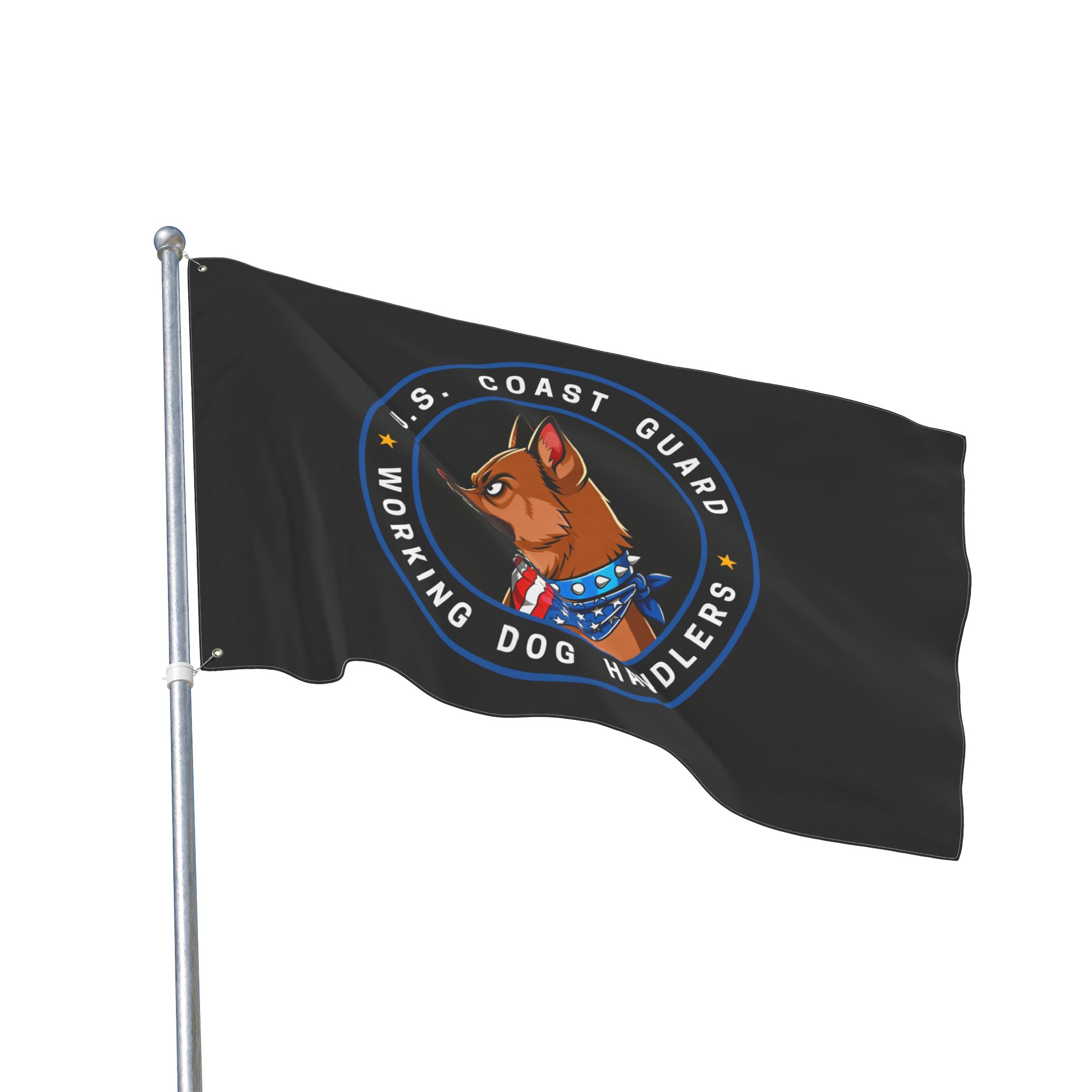 U.S. Coast Guard Working Dog Handlers Flag — Double-Sided Military K9 Banner - Image 8