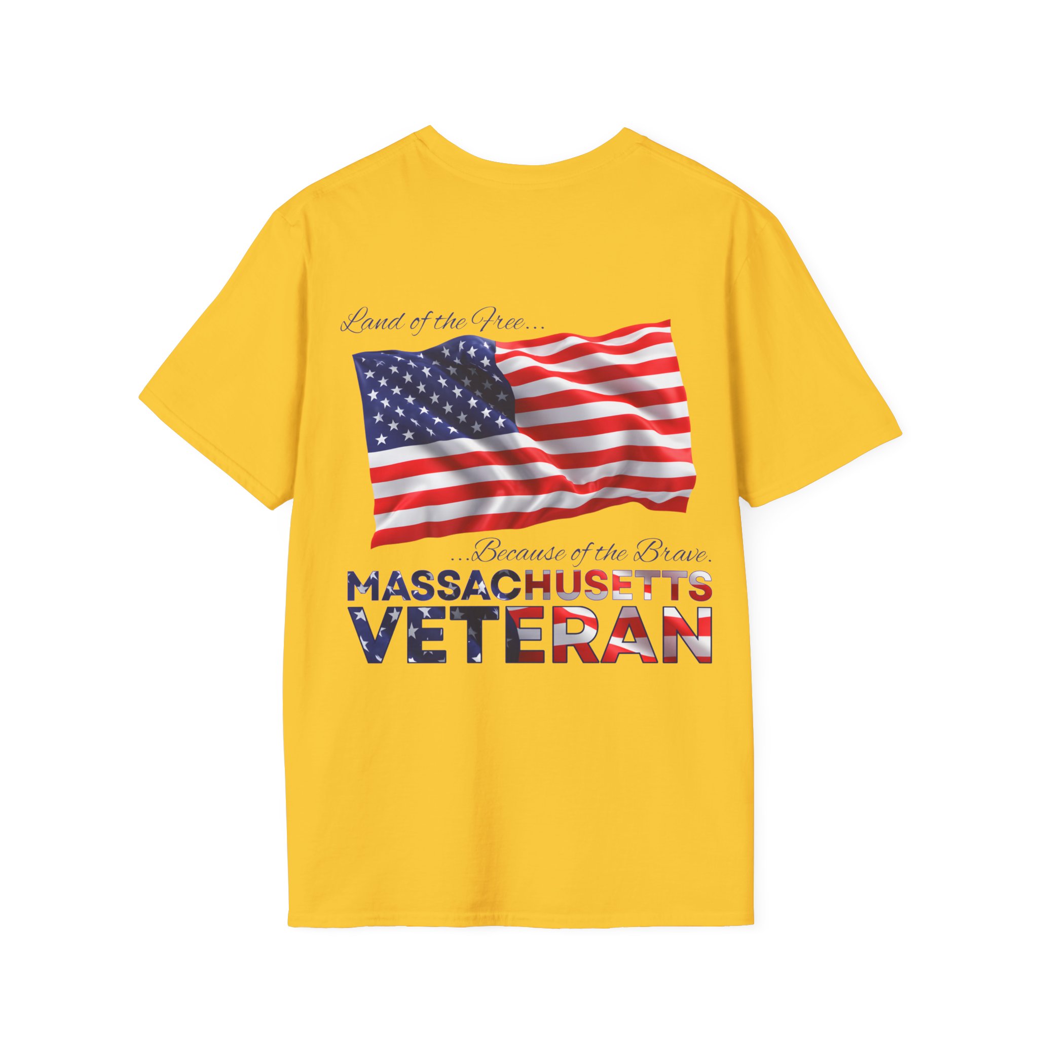 Massachusetts Veteran T-Shirt — Proud American Flag Military Tribute - Image 7