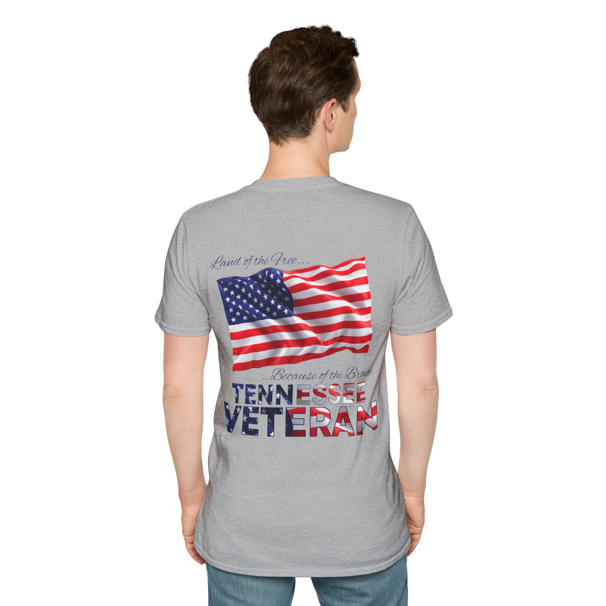 Tennessee Veteran T-Shirt — Home of the Brave American Flag Memorial Tee - Image 14