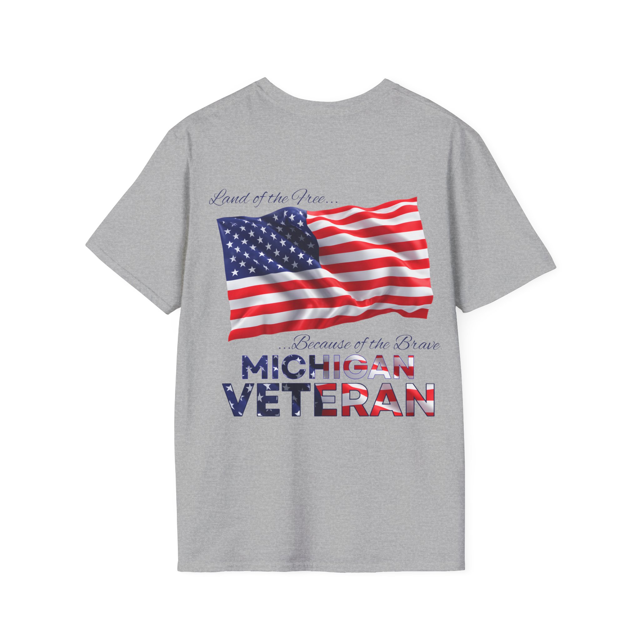 Michigan Veteran T-Shirt — Proud American Flag Military Tribute - Image 27