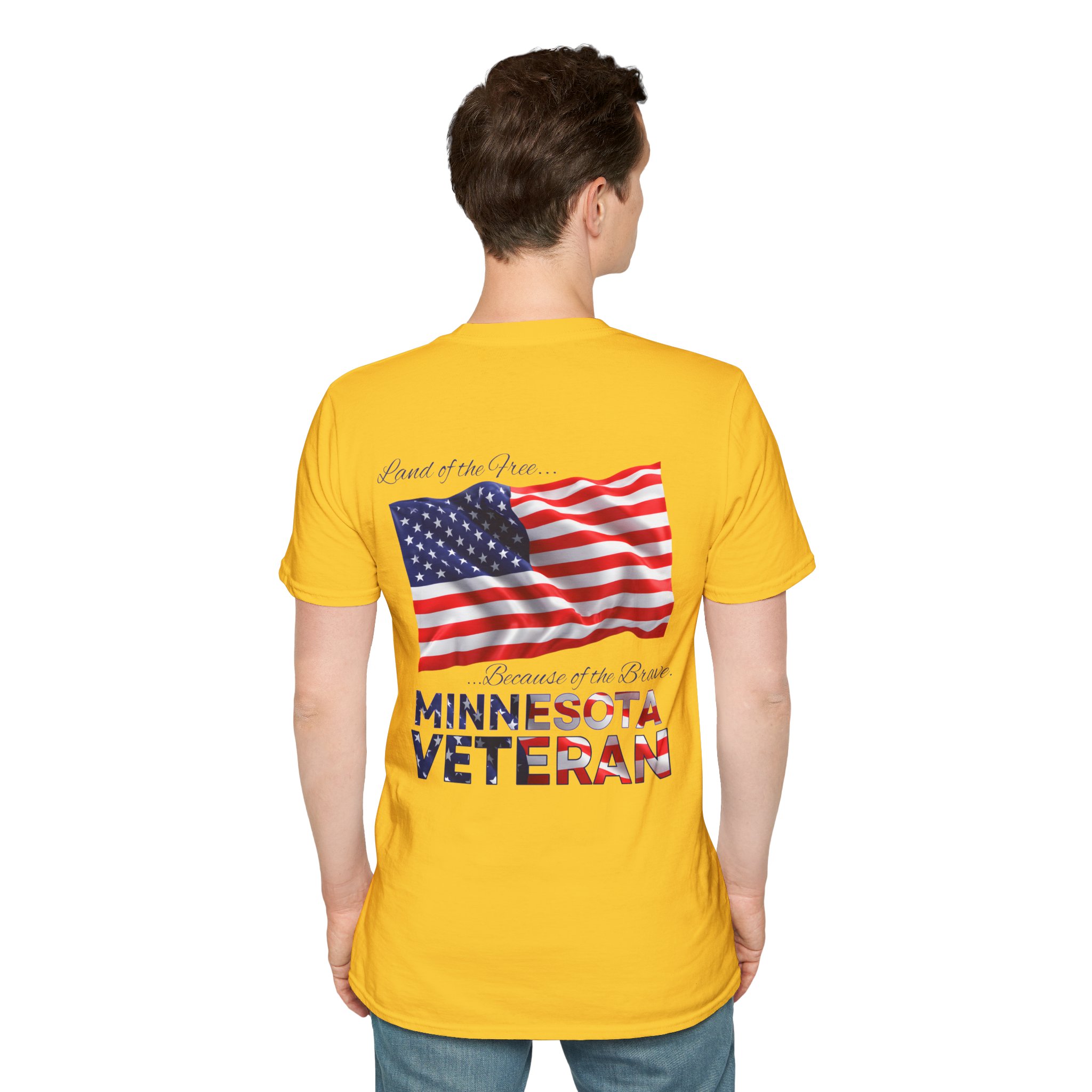 Minnesota Veteran T-Shirt — Home of the Brave American Flag Memorial Tee - Image 14