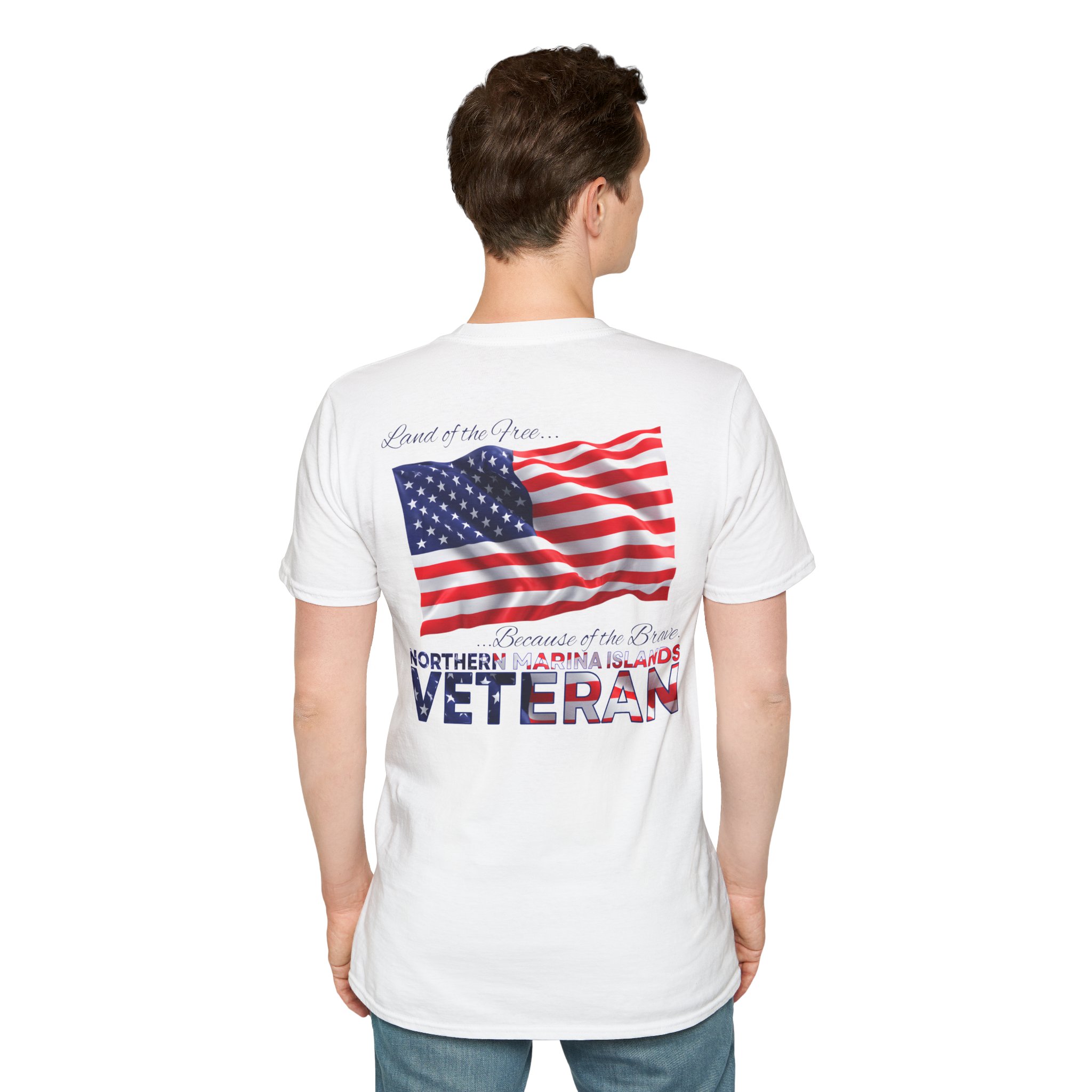 Northern Marina Islands Veteran T-Shirt — Home of the Brave American Flag Memorial Tee - Image 11