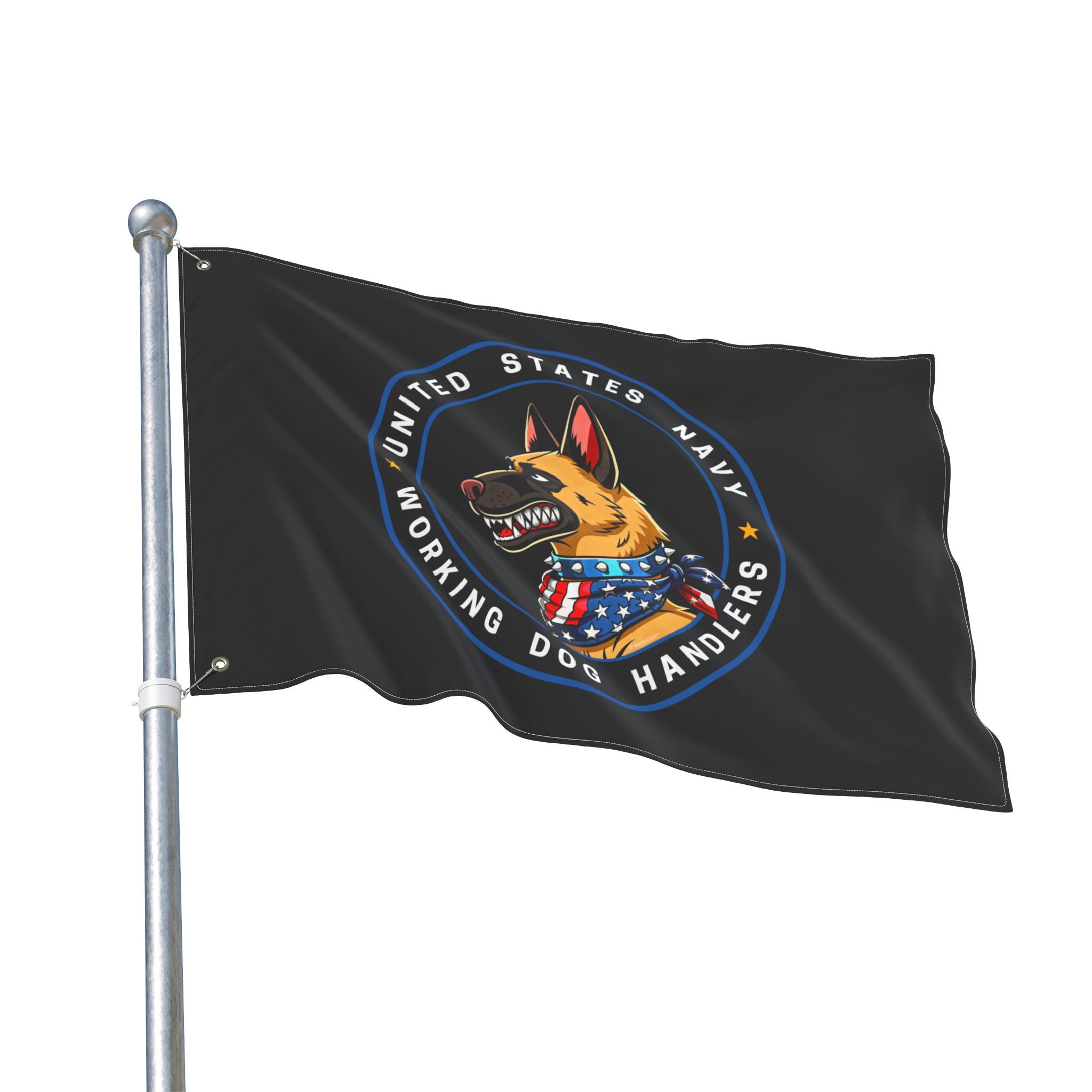 United States Navy Working Dog Handlers Flag — Double-Sided Military K9 Banner - Image 4