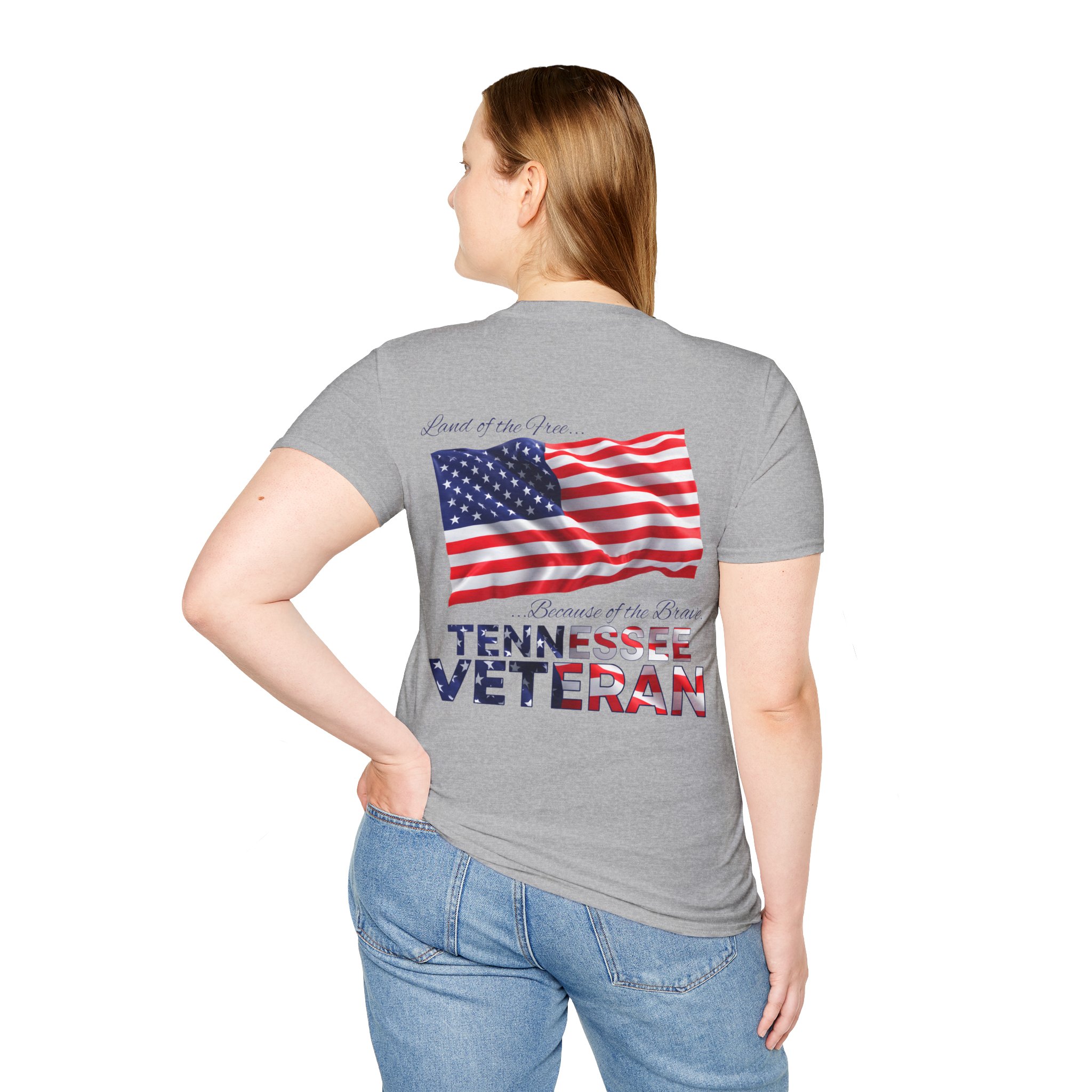 Tennessee Veteran T-Shirt — Home of the Brave American Flag Memorial Tee - Image 16