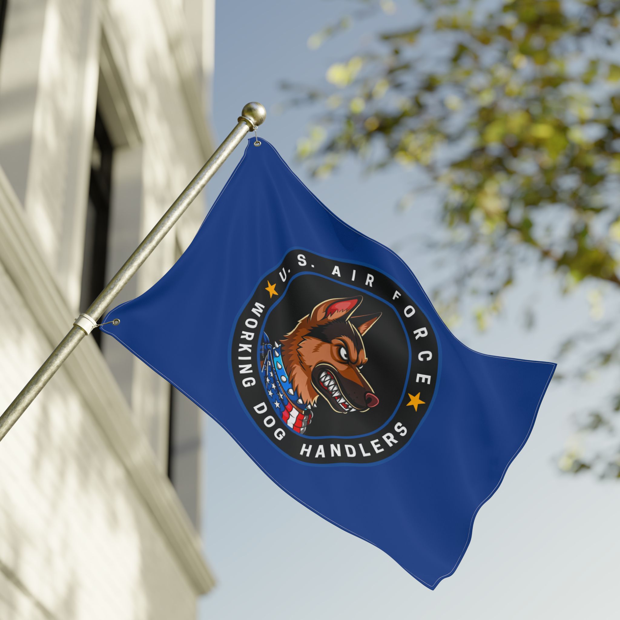 U.S. Air Force Dog Handlers Flag — Double-Sided Military K9 Banner -Ltd Edition Blue - Image 2