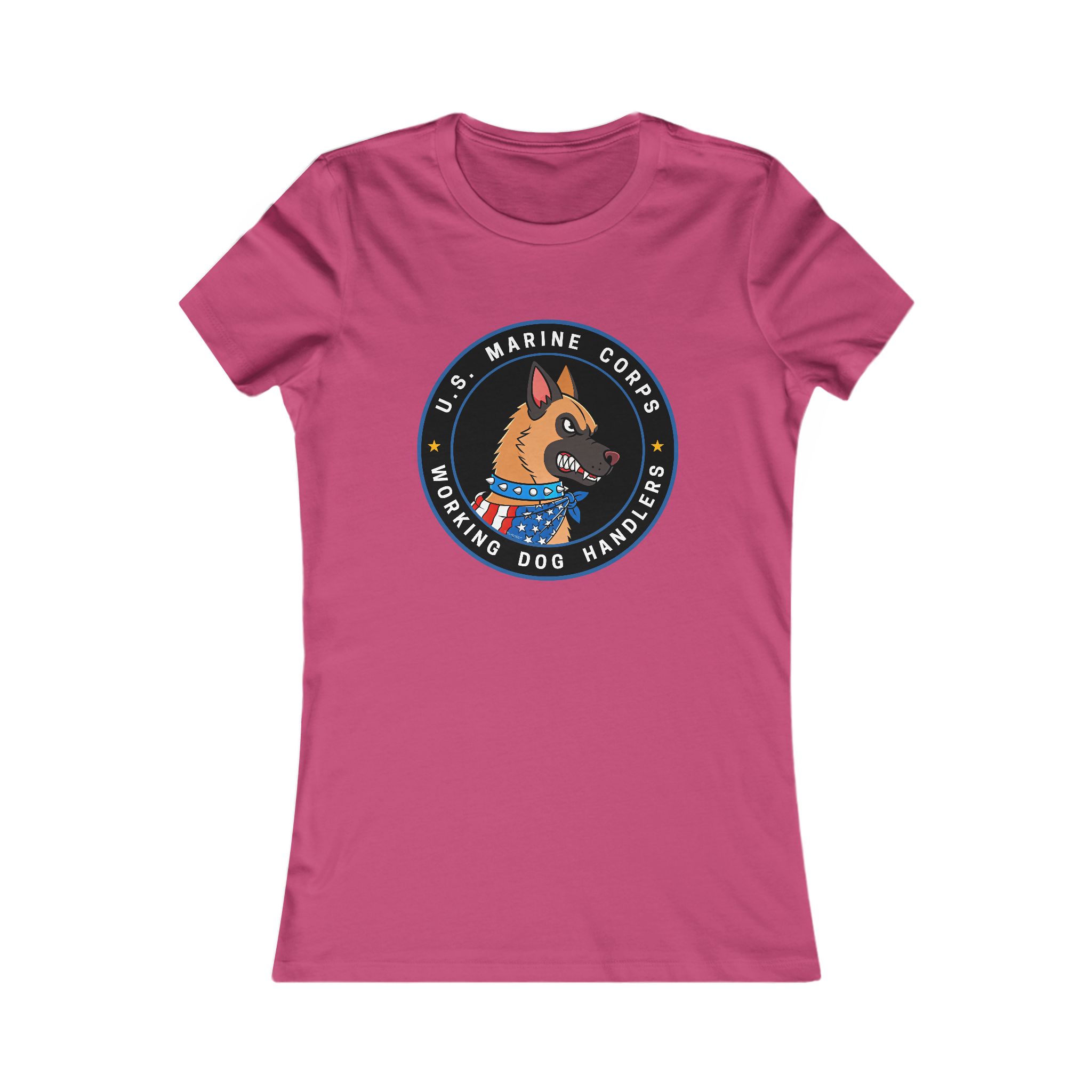U.S. Marine Corps K9 Handler Tee — Women's Working Dog Emblem Shirt