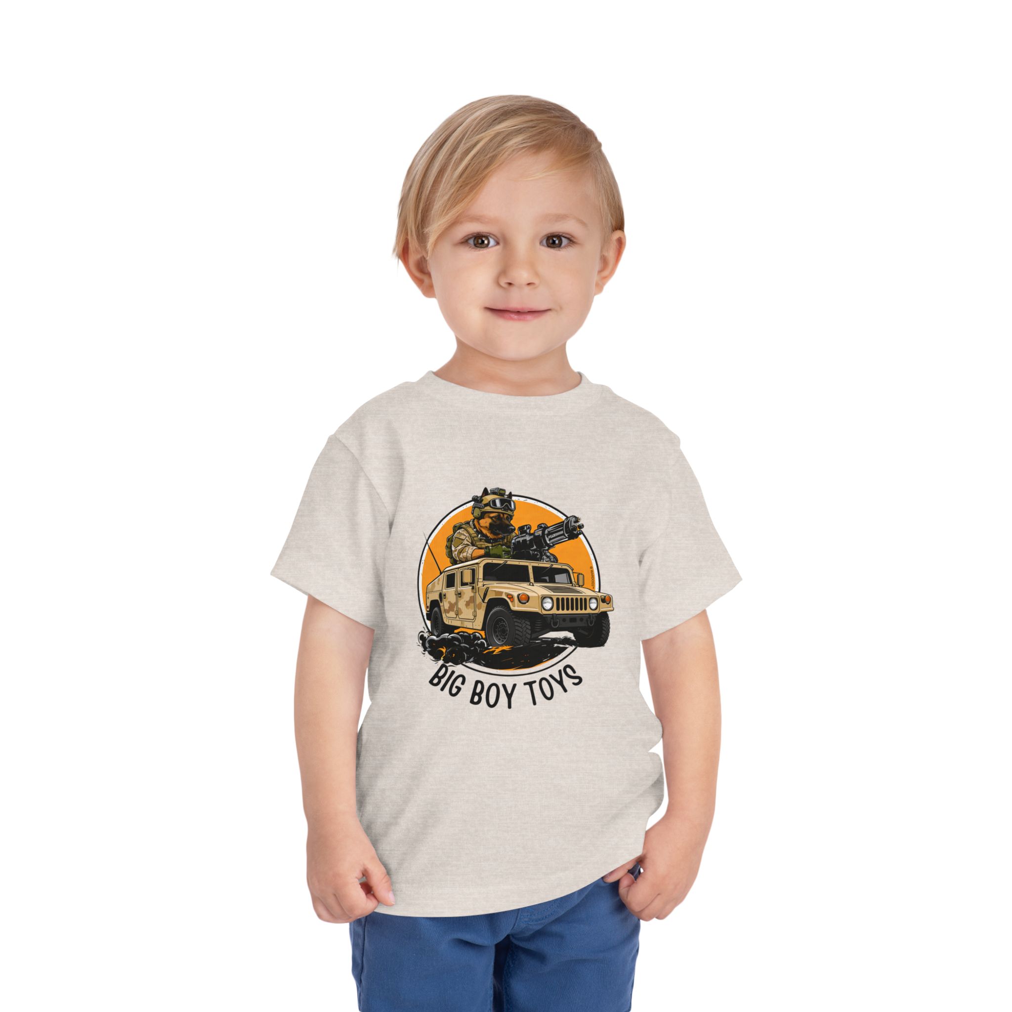 Toddlers' Adventure Tee — "Big Boy Toys" U.S. Marines Humvee & Driver Graphic - Image 6
