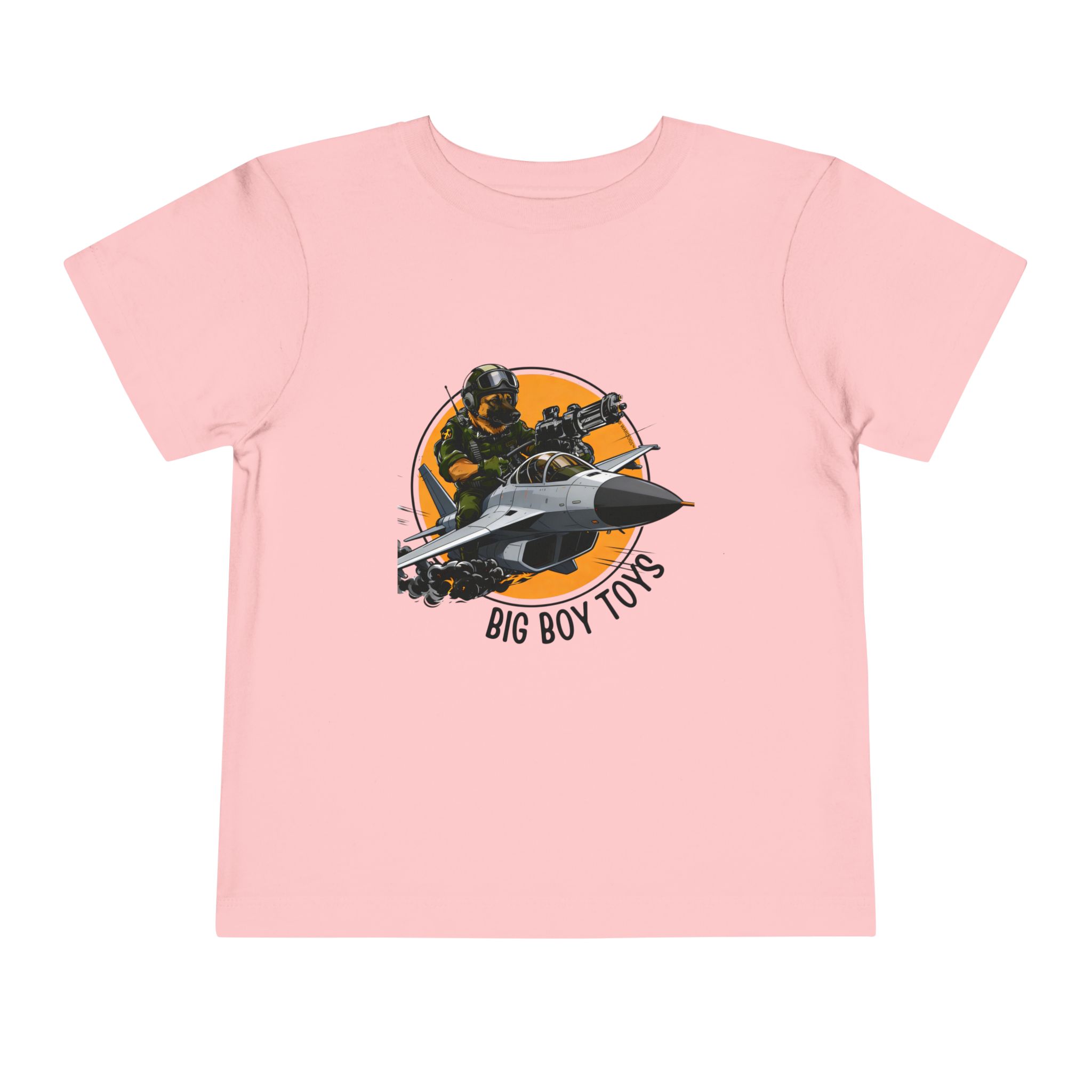 Toddler Tee - "Big Boy Toys" Air Force Jet Pilot Graphic Kids Shirt - Image 25
