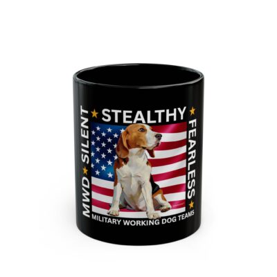 MWD “FEARLESS” Mug — Military K9 Coffee Cup (11oz/15oz) Beagle