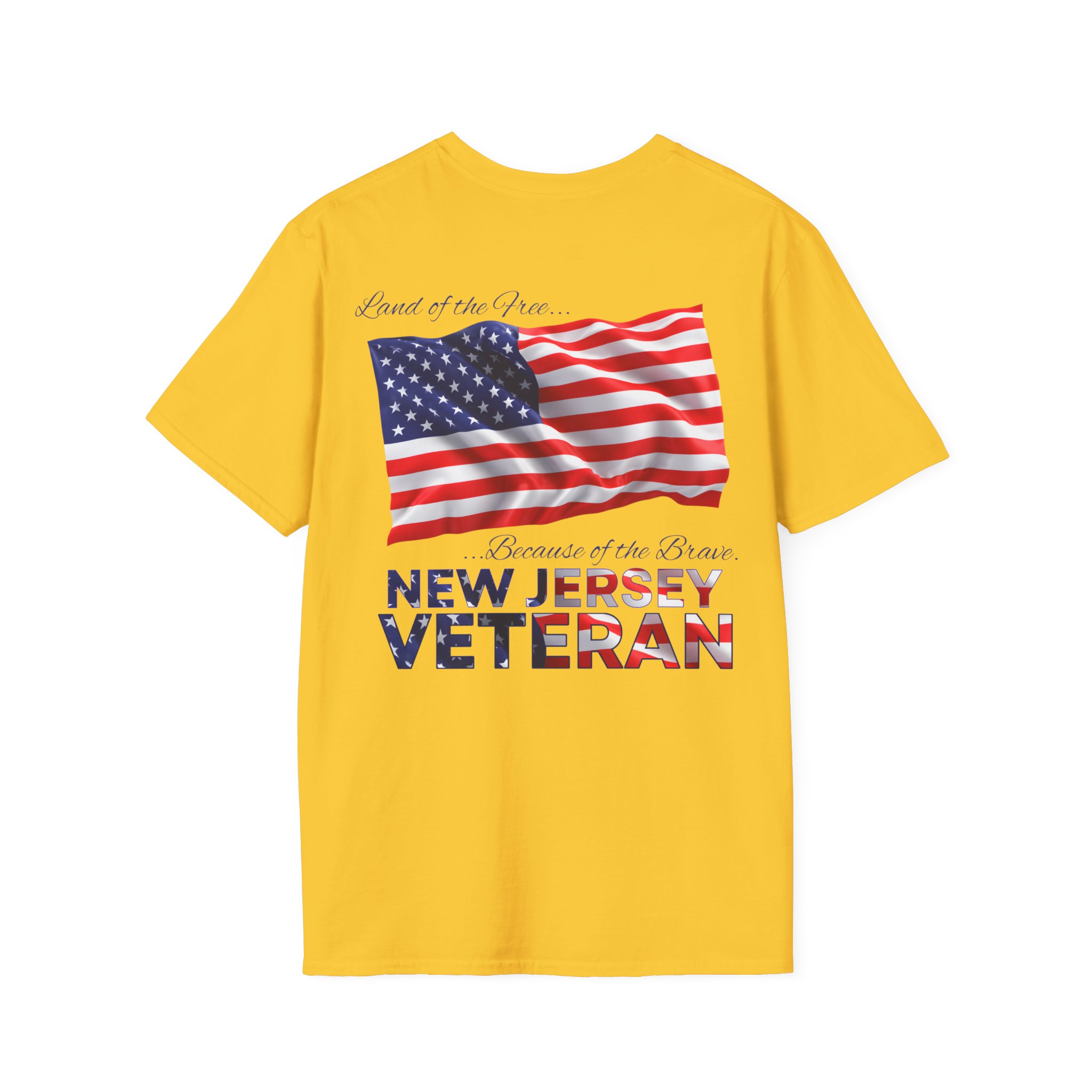 New Jersey Veteran T-Shirt — Home of the Brave American Flag Memorial Tee - Image 17