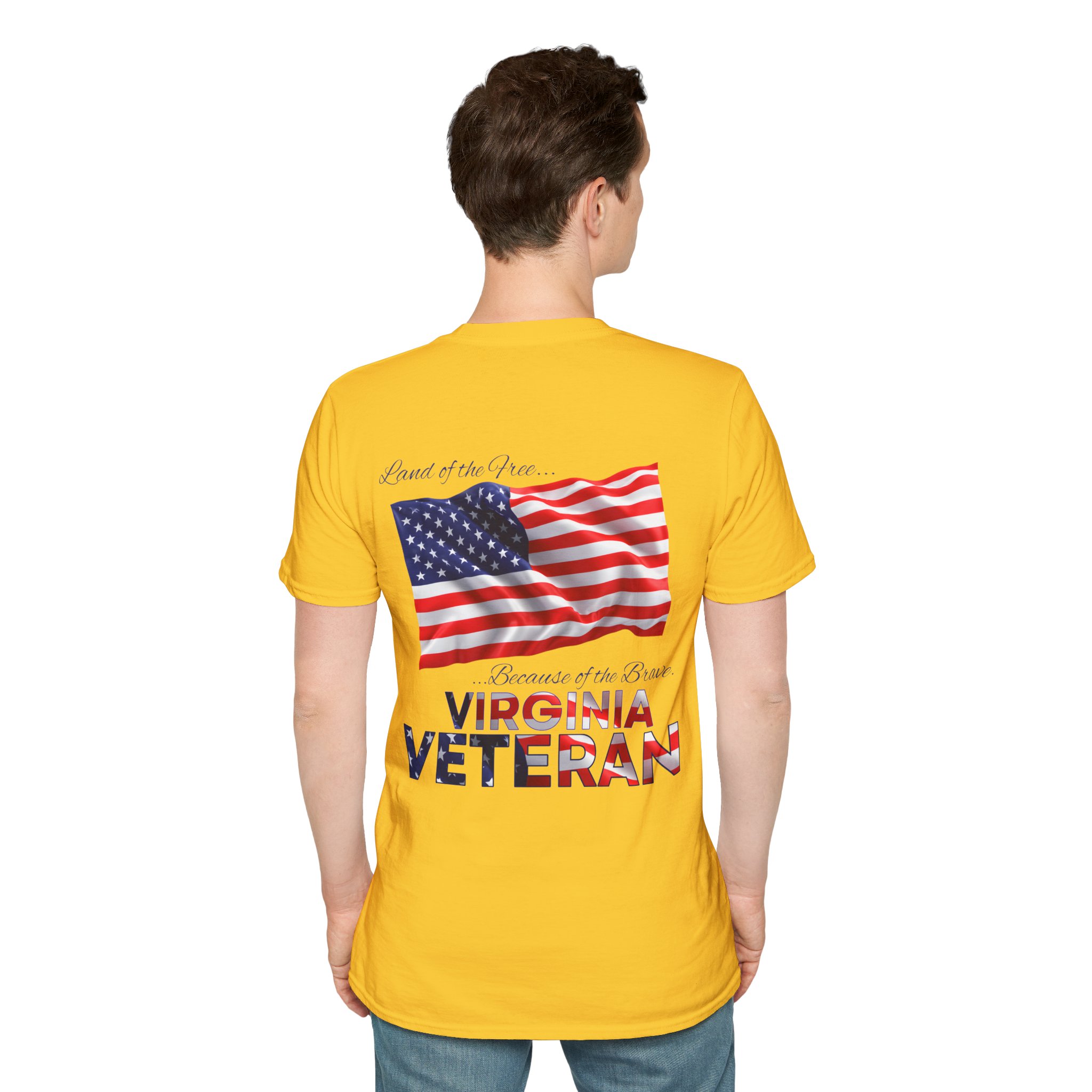 Virginia Veteran T-Shirt — Home of the Brave American Flag Memorial Tee - Image 18